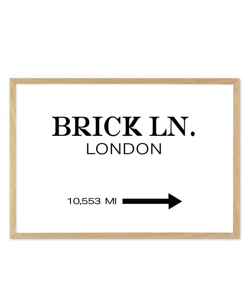 Brick Lane, London Art Print-PRINT-Olive et Oriel-Olive et Oriel-A5 | 5.8" x 8.3" | 14.8 x 21cm-Oak-With White Border-Buy-Australian-Art-Prints-Online-with-Olive-et-Oriel-Your-Artwork-Specialists-Austrailia-Decorate-With-Coastal-Photo-Wall-Art-Prints-From-Our-Beach-House-Artwork-Collection-Fine-Poster-and-Framed-Artwork