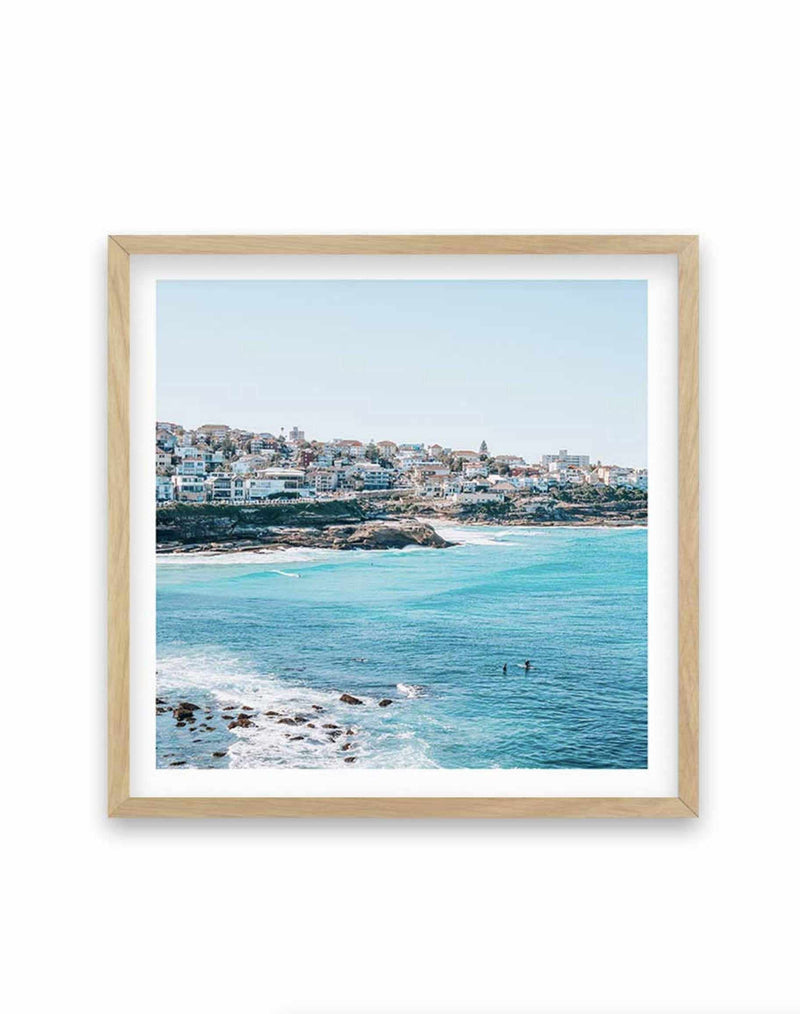 Bronte Mal Riders SQ Art Print-PRINT-Olive et Oriel-Olive et Oriel-70x70 cm | 27.5" x 27.5"-Oak-With White Border-Buy-Australian-Art-Prints-Online-with-Olive-et-Oriel-Your-Artwork-Specialists-Austrailia-Decorate-With-Coastal-Photo-Wall-Art-Prints-From-Our-Beach-House-Artwork-Collection-Fine-Poster-and-Framed-Artwork