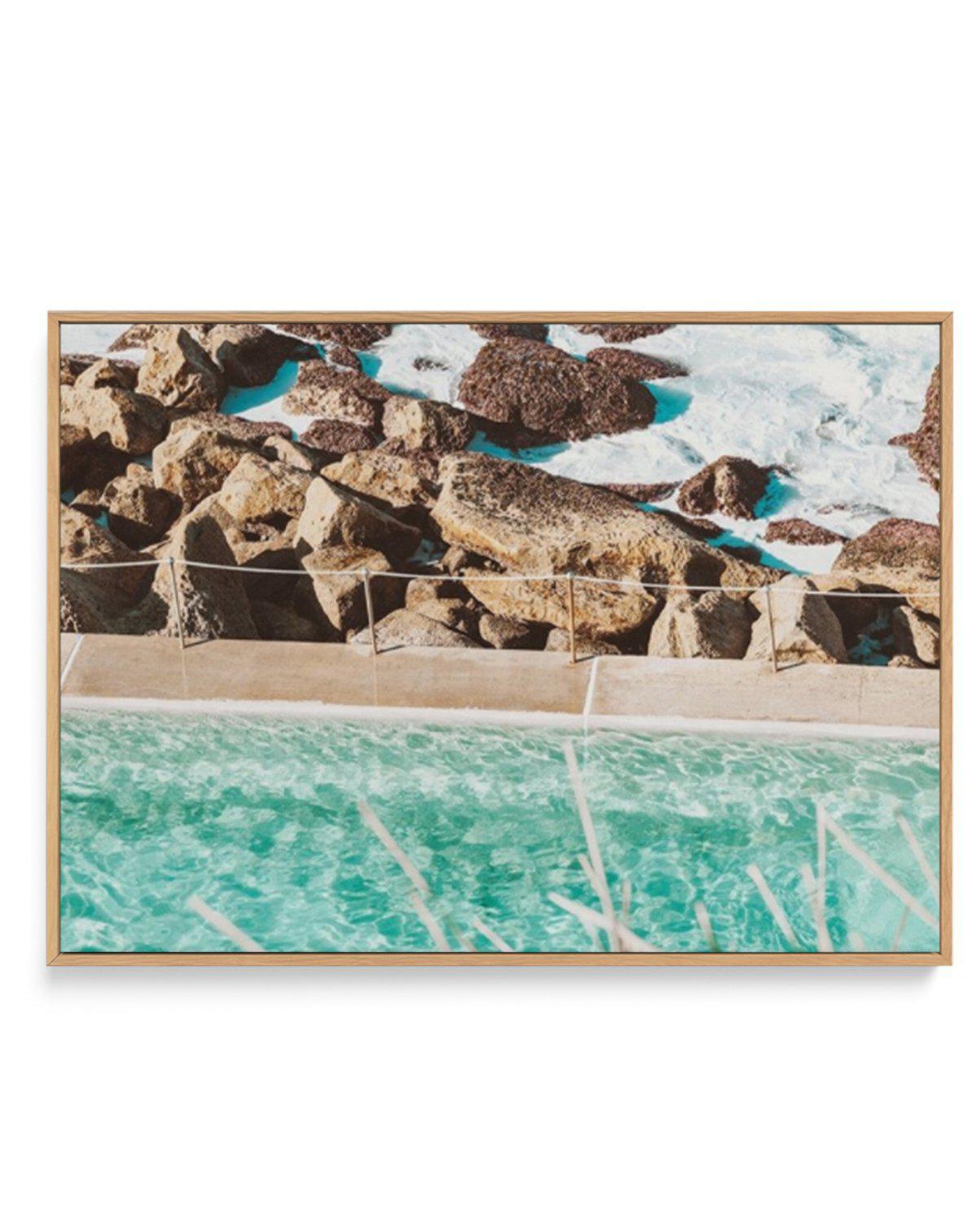 Bronte Pool I | Framed Canvas-CANVAS-You can shop wall art online with Olive et Oriel for everything from abstract art to fun kids wall art. Our beautiful modern art prints and canvas art are available from large canvas prints to wall art paintings and our proudly Australian artwork collection offers only the highest quality framed large wall art and canvas art Australia - You can buy fashion photography prints or Hampton print posters and paintings on canvas from Olive et Oriel and have them de