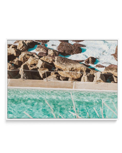 Bronte Pool I | Framed Canvas-CANVAS-You can shop wall art online with Olive et Oriel for everything from abstract art to fun kids wall art. Our beautiful modern art prints and canvas art are available from large canvas prints to wall art paintings and our proudly Australian artwork collection offers only the highest quality framed large wall art and canvas art Australia - You can buy fashion photography prints or Hampton print posters and paintings on canvas from Olive et Oriel and have them de