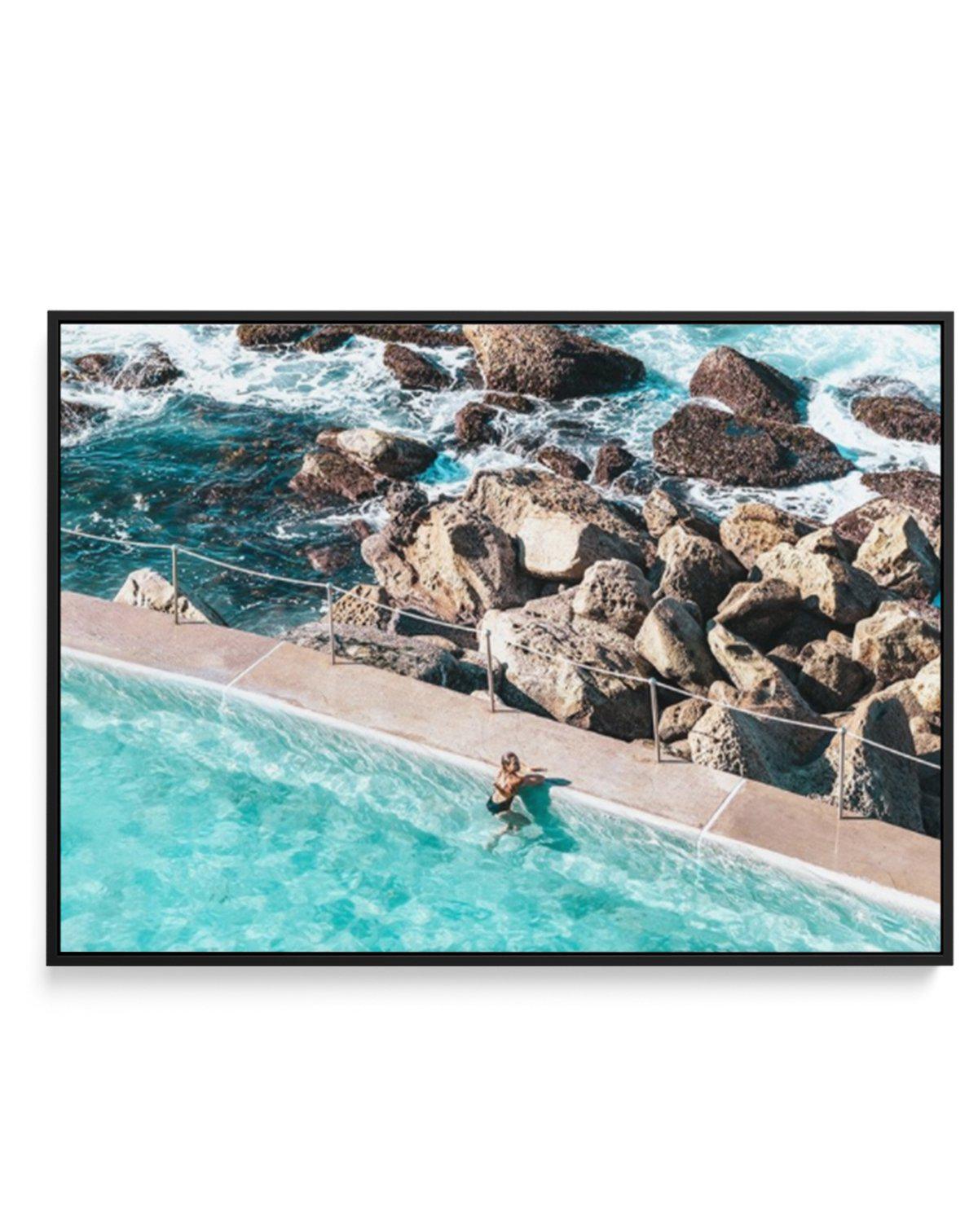 Bronte Pool II | Framed Canvas-CANVAS-You can shop wall art online with Olive et Oriel for everything from abstract art to fun kids wall art. Our beautiful modern art prints and canvas art are available from large canvas prints to wall art paintings and our proudly Australian artwork collection offers only the highest quality framed large wall art and canvas art Australia - You can buy fashion photography prints or Hampton print posters and paintings on canvas from Olive et Oriel and have them d