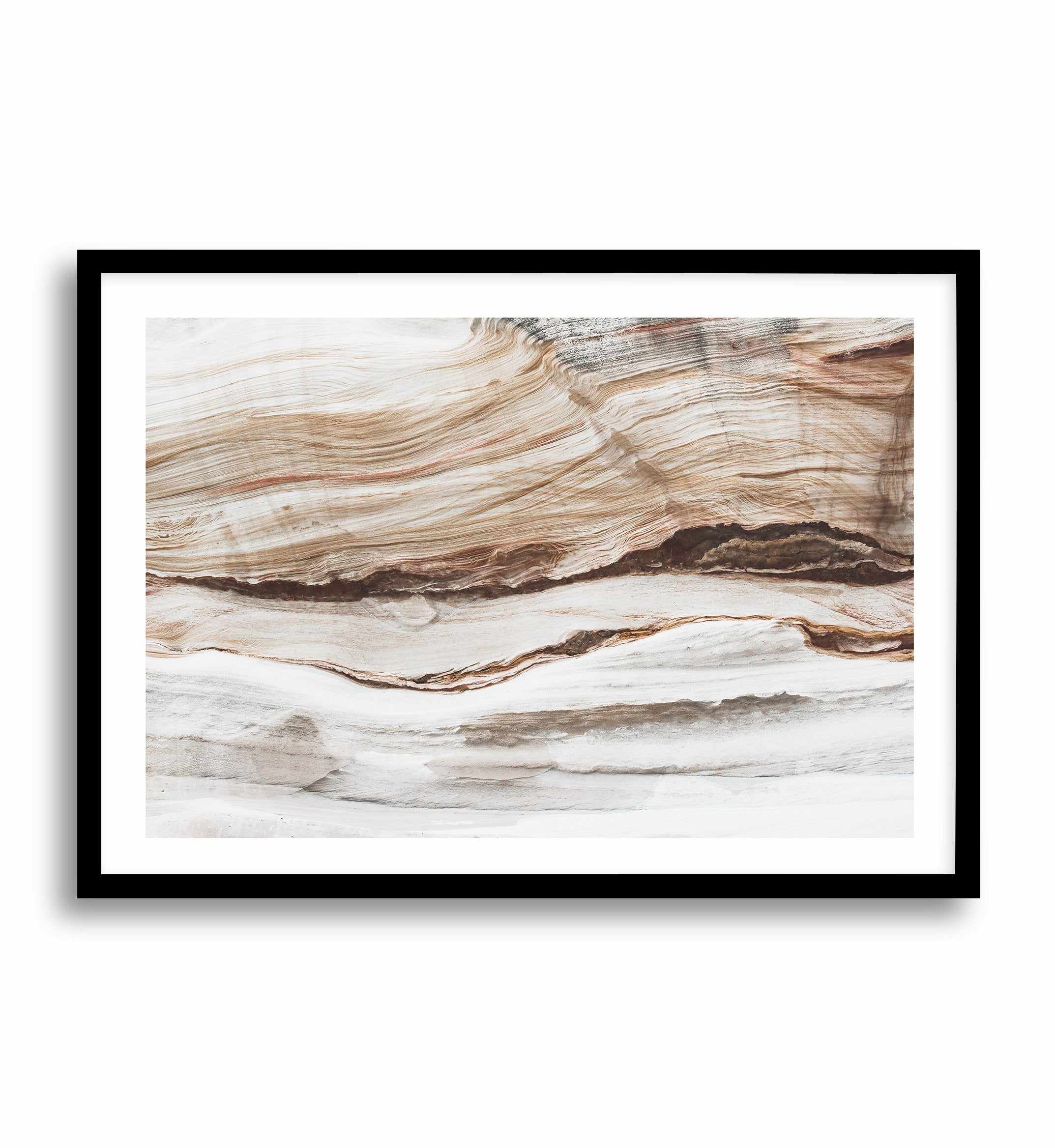 Bronte Rocks | LS Art Print-PRINT-Olive et Oriel-Olive et Oriel-A5 | 5.8" x 8.3" | 14.8 x 21cm-Black-With White Border-Buy-Australian-Art-Prints-Online-with-Olive-et-Oriel-Your-Artwork-Specialists-Austrailia-Decorate-With-Coastal-Photo-Wall-Art-Prints-From-Our-Beach-House-Artwork-Collection-Fine-Poster-and-Framed-Artwork