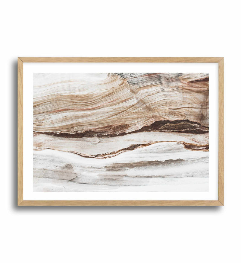 Bronte Rocks | LS Art Print-PRINT-Olive et Oriel-Olive et Oriel-A5 | 5.8" x 8.3" | 14.8 x 21cm-Oak-With White Border-Buy-Australian-Art-Prints-Online-with-Olive-et-Oriel-Your-Artwork-Specialists-Austrailia-Decorate-With-Coastal-Photo-Wall-Art-Prints-From-Our-Beach-House-Artwork-Collection-Fine-Poster-and-Framed-Artwork