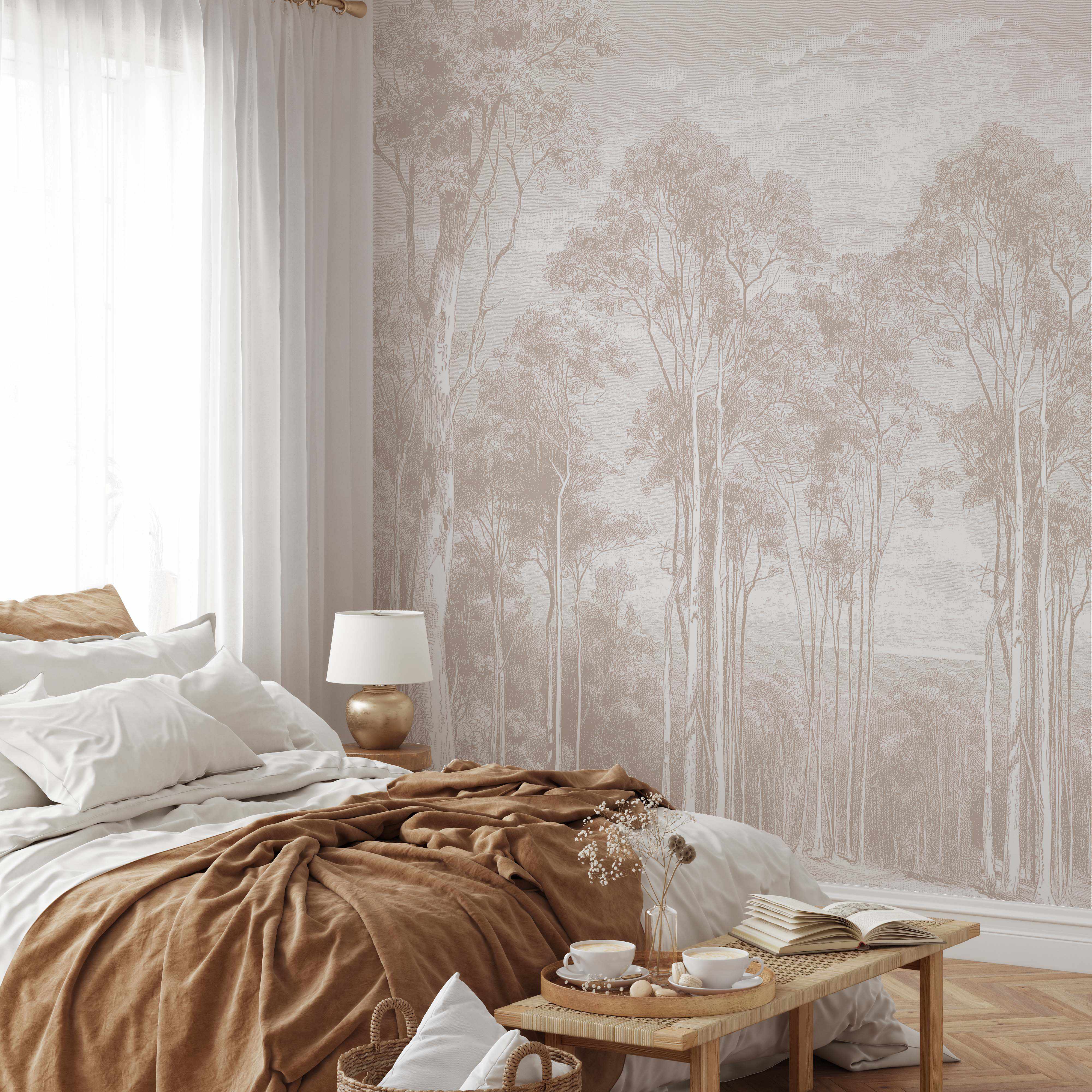 Eucalyptus Trees in Red Gum Wallpaper Mural