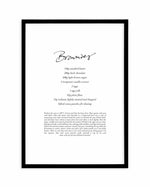 Brownie Recipe Art Print-PRINT-Olive et Oriel-Olive et Oriel-A4 | 8.3" x 11.7" | 21 x 29.7cm-Black-With White Border-Buy-Australian-Art-Prints-Online-with-Olive-et-Oriel-Your-Artwork-Specialists-Austrailia-Decorate-With-Coastal-Photo-Wall-Art-Prints-From-Our-Beach-House-Artwork-Collection-Fine-Poster-and-Framed-Artwork