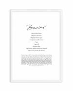 Brownie Recipe Art Print-PRINT-Olive et Oriel-Olive et Oriel-A4 | 8.3" x 11.7" | 21 x 29.7cm-White-With White Border-Buy-Australian-Art-Prints-Online-with-Olive-et-Oriel-Your-Artwork-Specialists-Austrailia-Decorate-With-Coastal-Photo-Wall-Art-Prints-From-Our-Beach-House-Artwork-Collection-Fine-Poster-and-Framed-Artwork