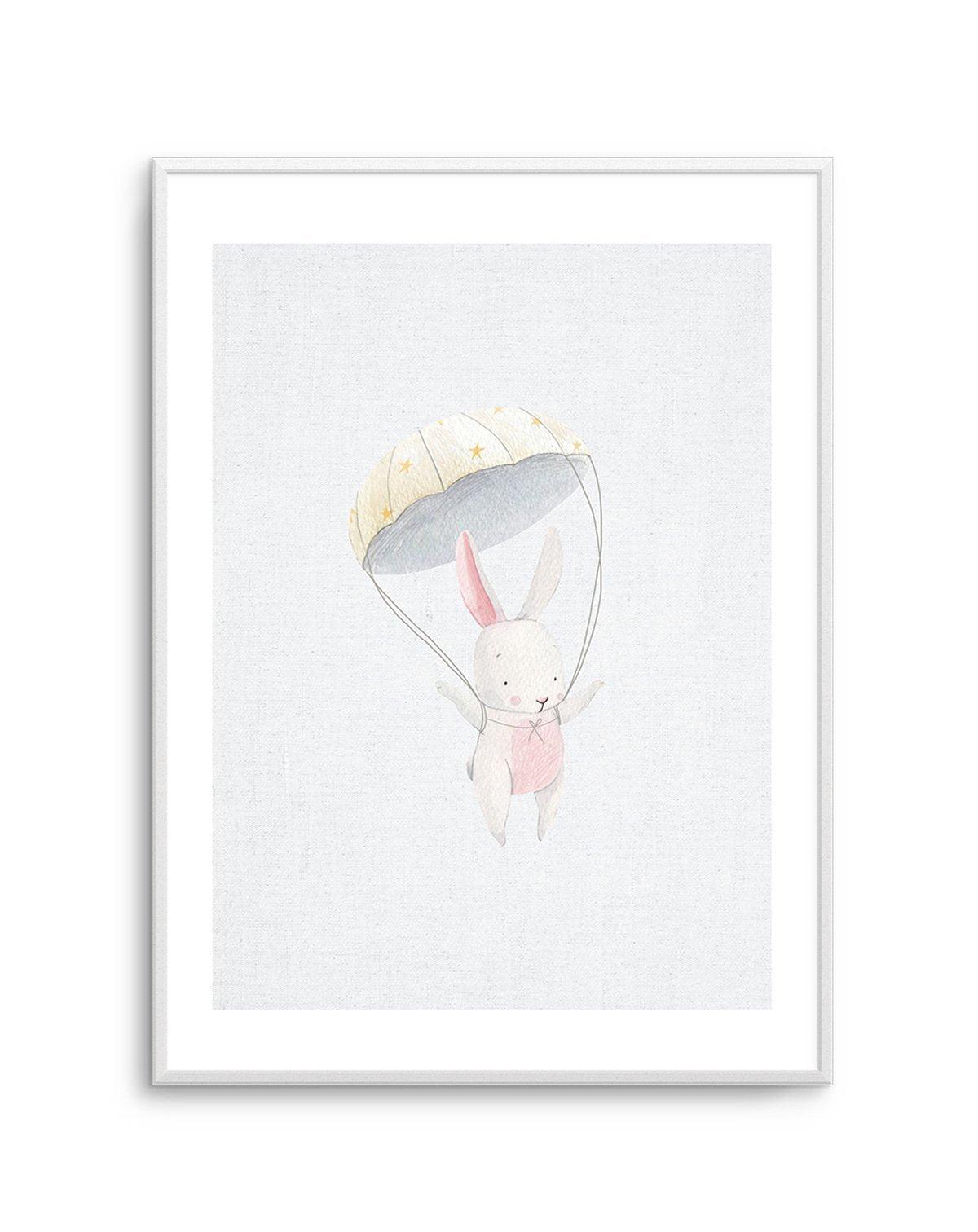 Bunny on Linen Art Print-PRINT-Olive et Oriel-Olive et Oriel-A5 | 5.8" x 8.3" | 14.8 x 21cm-Unframed Art Print-With White Border-Buy-Australian-Art-Prints-Online-with-Olive-et-Oriel-Your-Artwork-Specialists-Austrailia-Decorate-With-Coastal-Photo-Wall-Art-Prints-From-Our-Beach-House-Artwork-Collection-Fine-Poster-and-Framed-Artwork