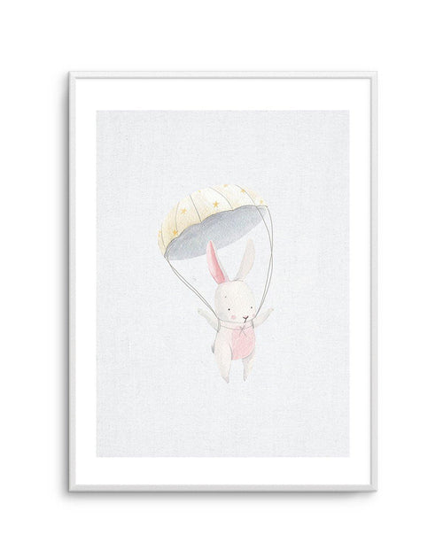 Bunny on Linen Art Print-PRINT-Olive et Oriel-Olive et Oriel-A5 | 5.8" x 8.3" | 14.8 x 21cm-Unframed Art Print-With White Border-Buy-Australian-Art-Prints-Online-with-Olive-et-Oriel-Your-Artwork-Specialists-Austrailia-Decorate-With-Coastal-Photo-Wall-Art-Prints-From-Our-Beach-House-Artwork-Collection-Fine-Poster-and-Framed-Artwork