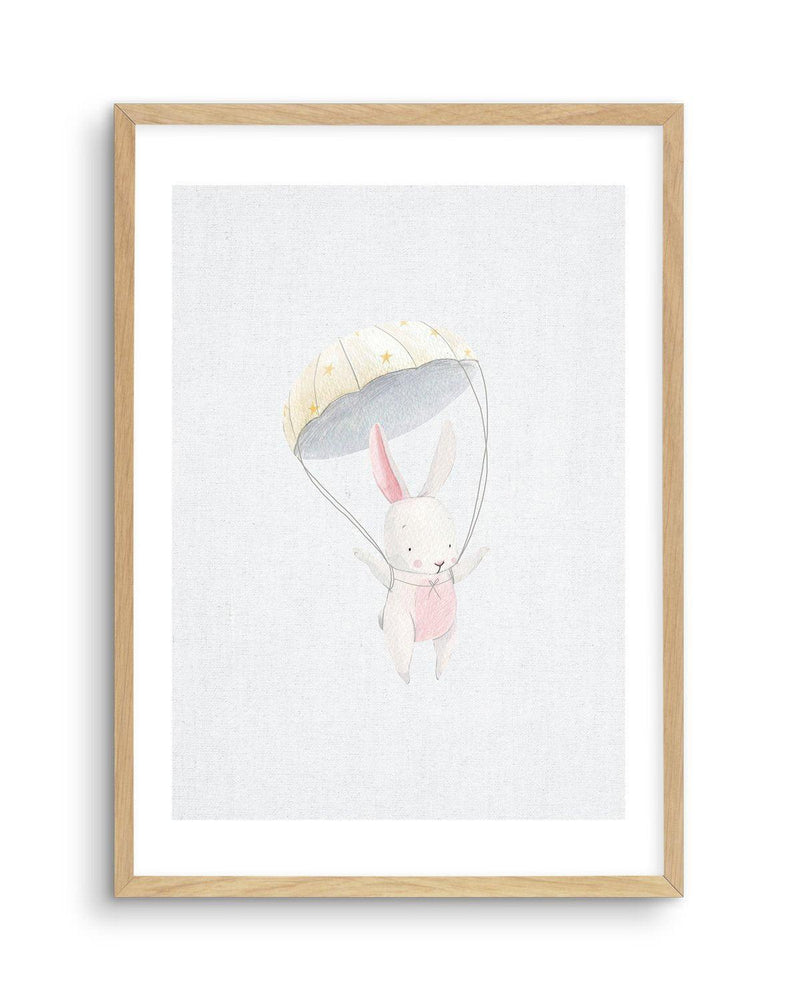 Bunny on Linen Art Print-PRINT-Olive et Oriel-Olive et Oriel-A5 | 5.8" x 8.3" | 14.8 x 21cm-Oak-With White Border-Buy-Australian-Art-Prints-Online-with-Olive-et-Oriel-Your-Artwork-Specialists-Austrailia-Decorate-With-Coastal-Photo-Wall-Art-Prints-From-Our-Beach-House-Artwork-Collection-Fine-Poster-and-Framed-Artwork