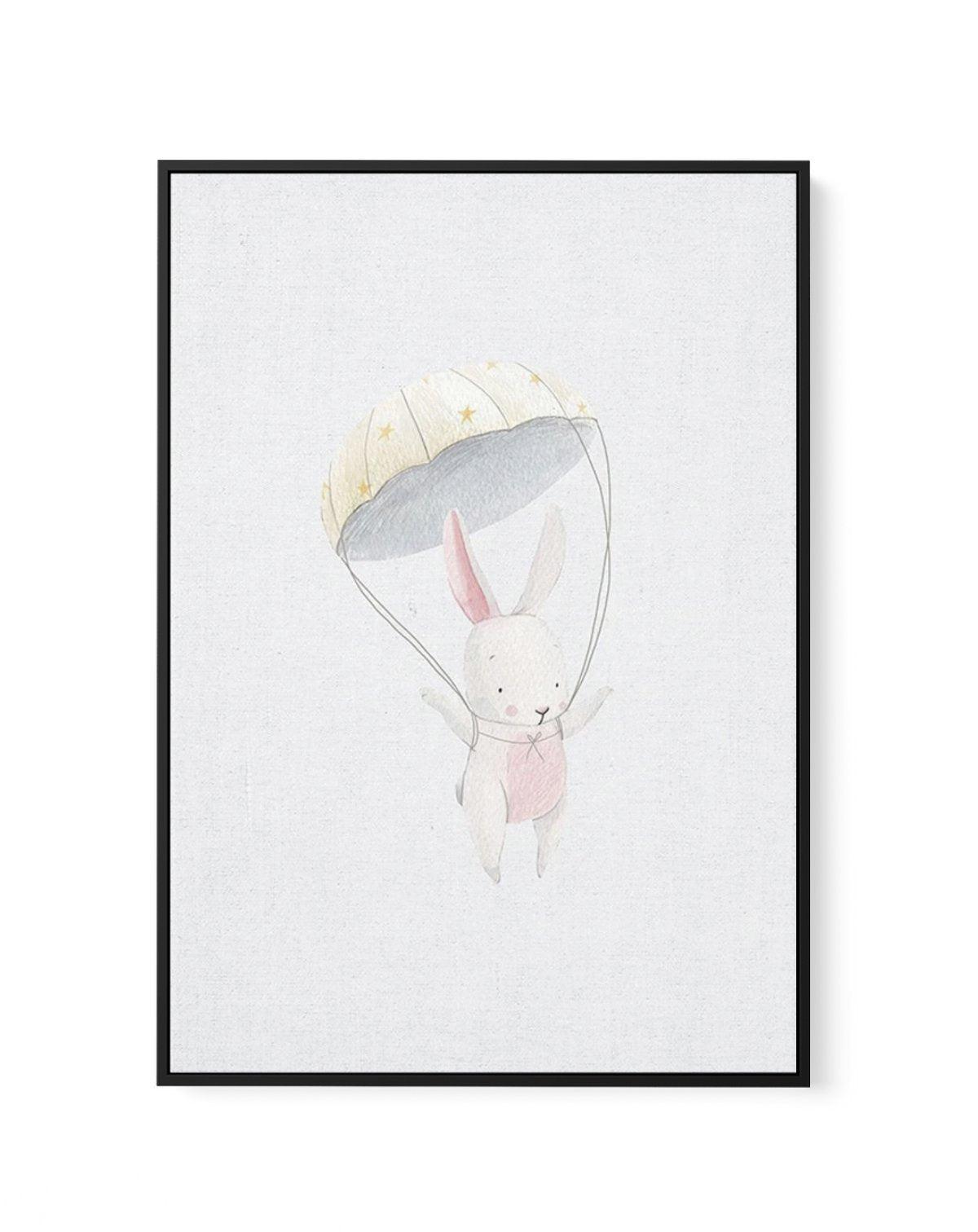 Bunny on Linen | Framed Canvas-CANVAS-You can shop wall art online with Olive et Oriel for everything from abstract art to fun kids wall art. Our beautiful modern art prints and canvas art are available from large canvas prints to wall art paintings and our proudly Australian artwork collection offers only the highest quality framed large wall art and canvas art Australia - You can buy fashion photography prints or Hampton print posters and paintings on canvas from Olive et Oriel and have them d