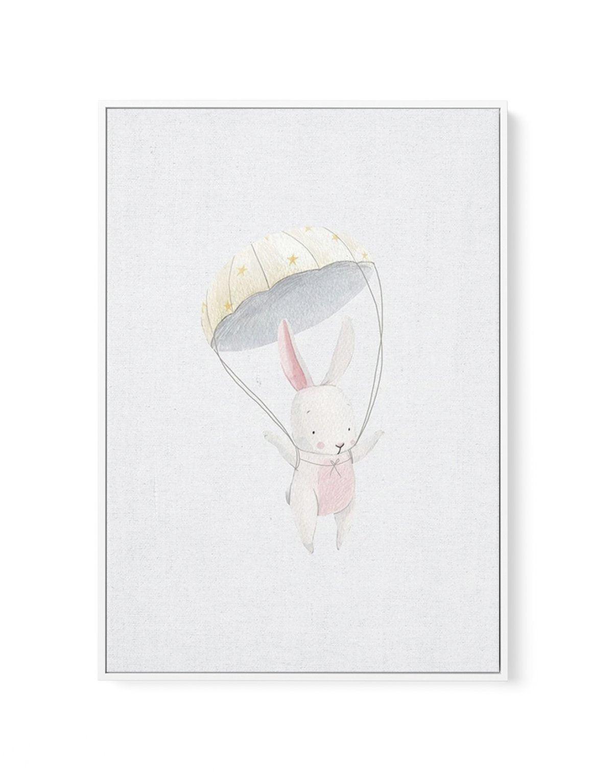 Bunny on Linen | Framed Canvas-CANVAS-You can shop wall art online with Olive et Oriel for everything from abstract art to fun kids wall art. Our beautiful modern art prints and canvas art are available from large canvas prints to wall art paintings and our proudly Australian artwork collection offers only the highest quality framed large wall art and canvas art Australia - You can buy fashion photography prints or Hampton print posters and paintings on canvas from Olive et Oriel and have them d