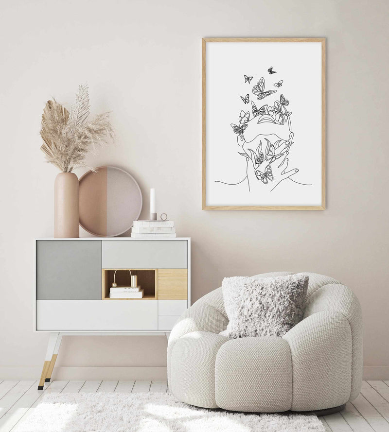 Butterfly Girl Art Print-PRINT-Olive et Oriel-Olive et Oriel-Buy-Australian-Art-Prints-Online-with-Olive-et-Oriel-Your-Artwork-Specialists-Austrailia-Decorate-With-Coastal-Photo-Wall-Art-Prints-From-Our-Beach-House-Artwork-Collection-Fine-Poster-and-Framed-Artwork