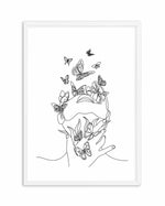 Butterfly Girl Art Print-PRINT-Olive et Oriel-Olive et Oriel-A5 | 5.8" x 8.3" | 14.8 x 21cm-White-With White Border-Buy-Australian-Art-Prints-Online-with-Olive-et-Oriel-Your-Artwork-Specialists-Austrailia-Decorate-With-Coastal-Photo-Wall-Art-Prints-From-Our-Beach-House-Artwork-Collection-Fine-Poster-and-Framed-Artwork
