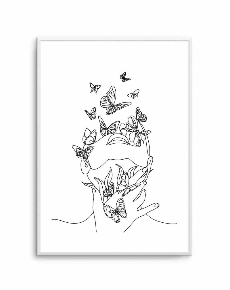 Butterfly Girl Art Print-PRINT-Olive et Oriel-Olive et Oriel-A5 | 5.8" x 8.3" | 14.8 x 21cm-Unframed Art Print-With White Border-Buy-Australian-Art-Prints-Online-with-Olive-et-Oriel-Your-Artwork-Specialists-Austrailia-Decorate-With-Coastal-Photo-Wall-Art-Prints-From-Our-Beach-House-Artwork-Collection-Fine-Poster-and-Framed-Artwork