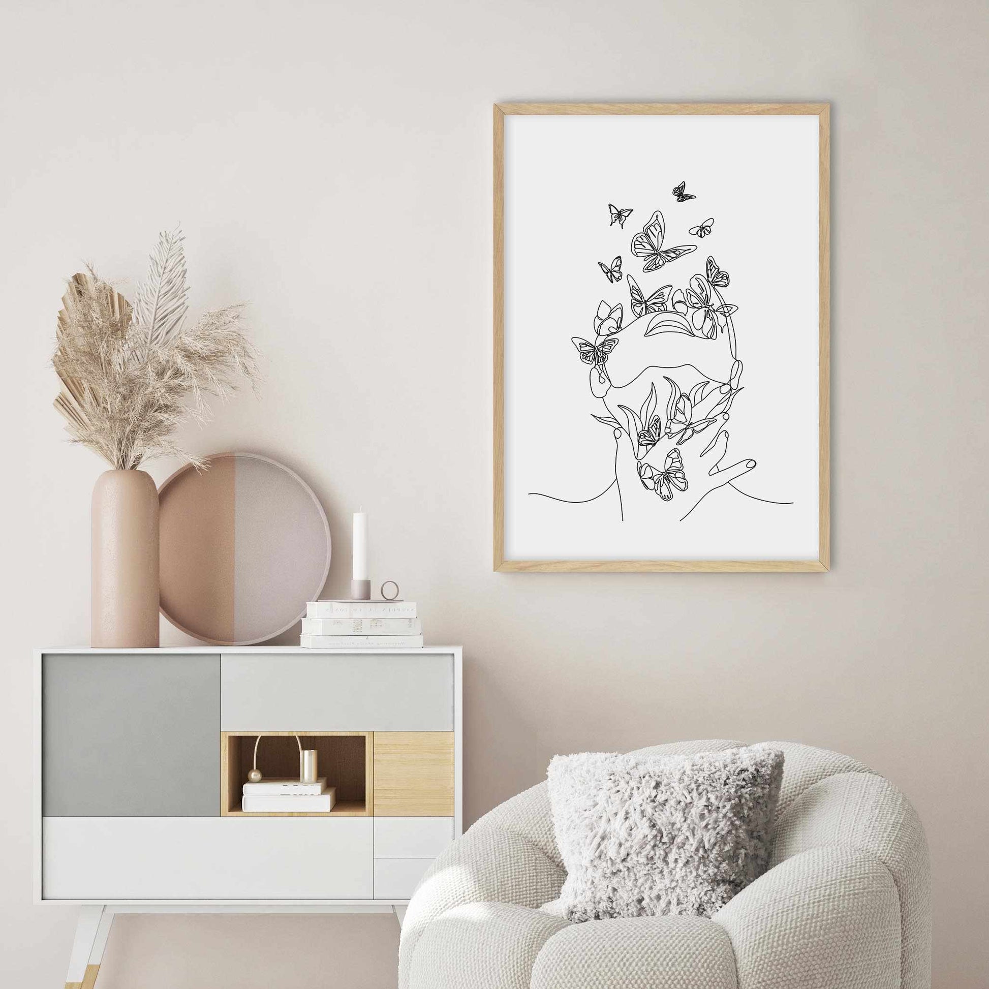 Butterfly Girl Art Print-PRINT-Olive et Oriel-Olive et Oriel-Buy-Australian-Art-Prints-Online-with-Olive-et-Oriel-Your-Artwork-Specialists-Austrailia-Decorate-With-Coastal-Photo-Wall-Art-Prints-From-Our-Beach-House-Artwork-Collection-Fine-Poster-and-Framed-Artwork