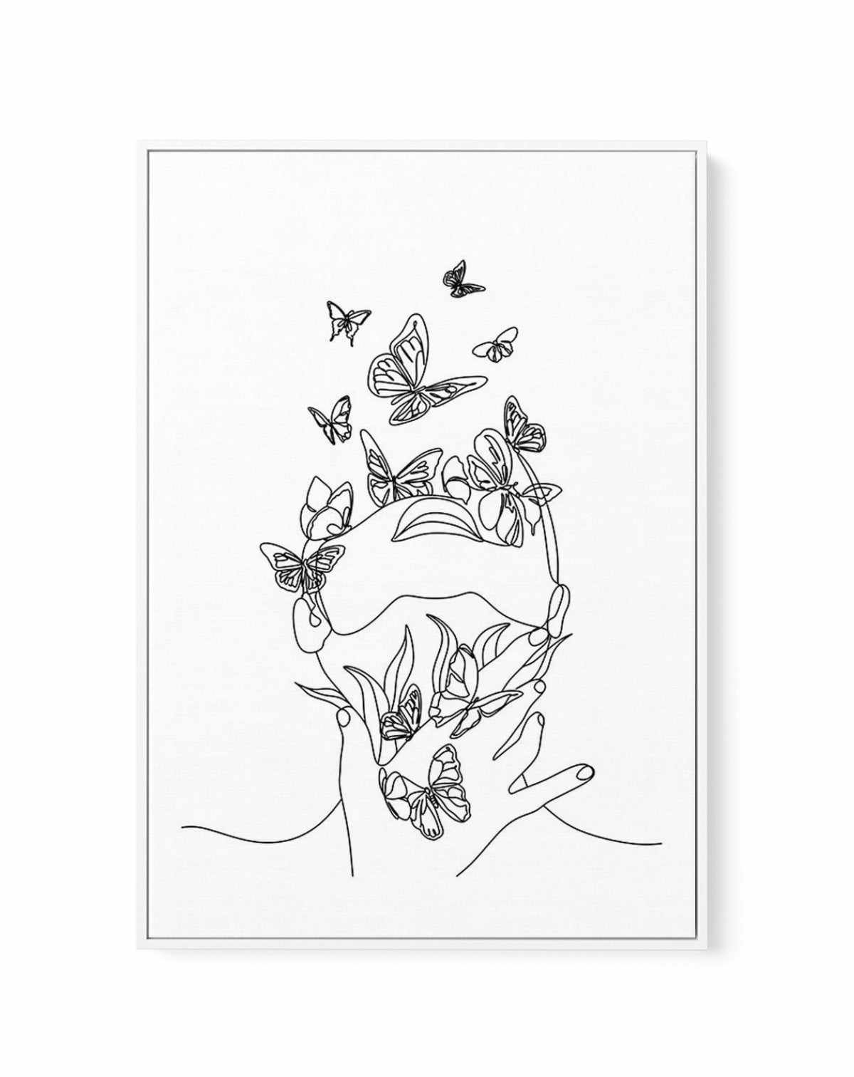 Butterfly Girl | Framed Canvas-CANVAS-You can shop wall art online with Olive et Oriel for everything from abstract art to fun kids wall art. Our beautiful modern art prints and canvas art are available from large canvas prints to wall art paintings and our proudly Australian artwork collection offers only the highest quality framed large wall art and canvas art Australia - You can buy fashion photography prints or Hampton print posters and paintings on canvas from Olive et Oriel and have them d