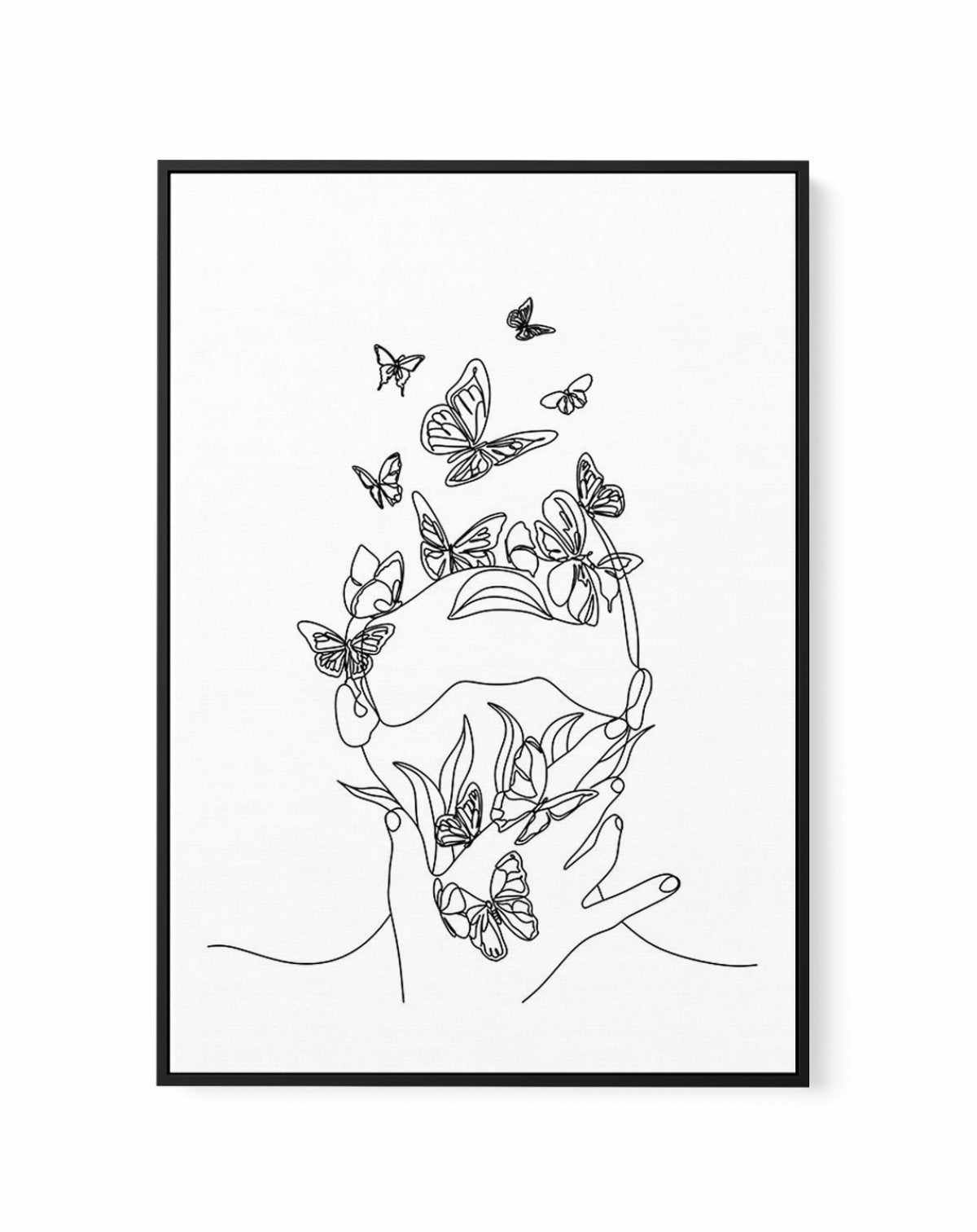 Butterfly Girl | Framed Canvas-CANVAS-You can shop wall art online with Olive et Oriel for everything from abstract art to fun kids wall art. Our beautiful modern art prints and canvas art are available from large canvas prints to wall art paintings and our proudly Australian artwork collection offers only the highest quality framed large wall art and canvas art Australia - You can buy fashion photography prints or Hampton print posters and paintings on canvas from Olive et Oriel and have them d