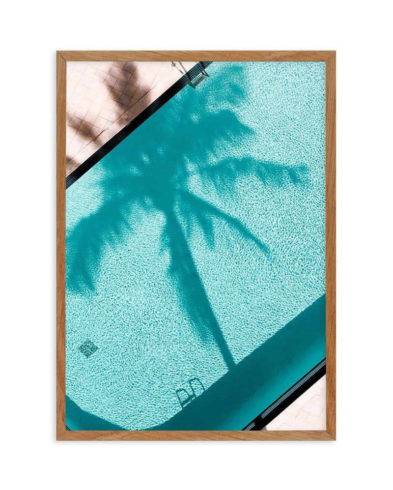 By The Pool Art Print-PRINT-Olive et Oriel-Olive et Oriel-50x70 cm | 19.6" x 27.5"-Walnut-With White Border-Buy-Australian-Art-Prints-Online-with-Olive-et-Oriel-Your-Artwork-Specialists-Austrailia-Decorate-With-Coastal-Photo-Wall-Art-Prints-From-Our-Beach-House-Artwork-Collection-Fine-Poster-and-Framed-Artwork