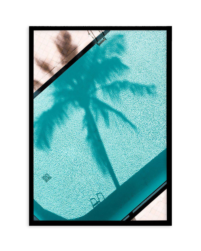 By The Pool Art Print-PRINT-Olive et Oriel-Olive et Oriel-A4 | 8.3" x 11.7" | 21 x 29.7cm-Black-With White Border-Buy-Australian-Art-Prints-Online-with-Olive-et-Oriel-Your-Artwork-Specialists-Austrailia-Decorate-With-Coastal-Photo-Wall-Art-Prints-From-Our-Beach-House-Artwork-Collection-Fine-Poster-and-Framed-Artwork