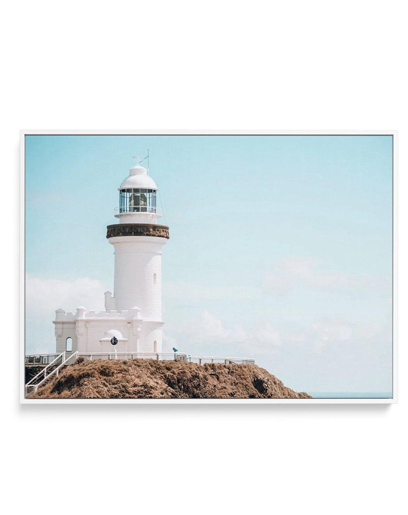 Byron Bay Lighthouse II | LS | Framed Canvas-CANVAS-You can shop wall art online with Olive et Oriel for everything from abstract art to fun kids wall art. Our beautiful modern art prints and canvas art are available from large canvas prints to wall art paintings and our proudly Australian artwork collection offers only the highest quality framed large wall art and canvas art Australia - You can buy fashion photography prints or Hampton print posters and paintings on canvas from Olive et Oriel a