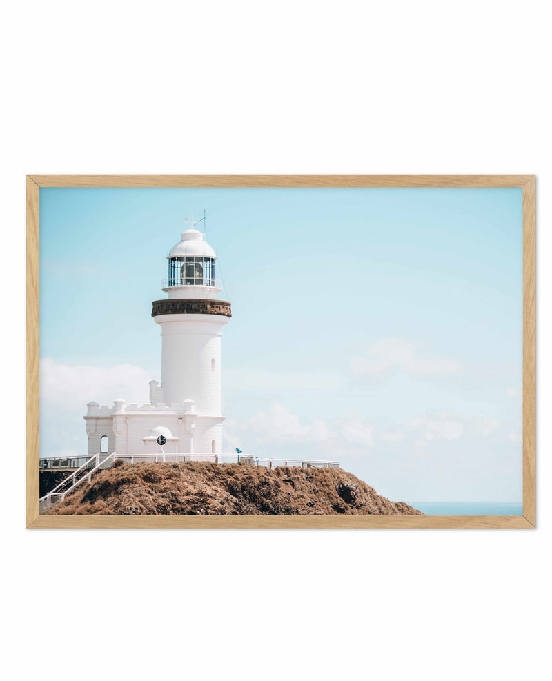Byron Bay Lighthouse II | LS Art Print-PRINT-Olive et Oriel-Olive et Oriel-A5 | 5.8" x 8.3" | 14.8 x 21cm-Oak-With White Border-Buy-Australian-Art-Prints-Online-with-Olive-et-Oriel-Your-Artwork-Specialists-Austrailia-Decorate-With-Coastal-Photo-Wall-Art-Prints-From-Our-Beach-House-Artwork-Collection-Fine-Poster-and-Framed-Artwork