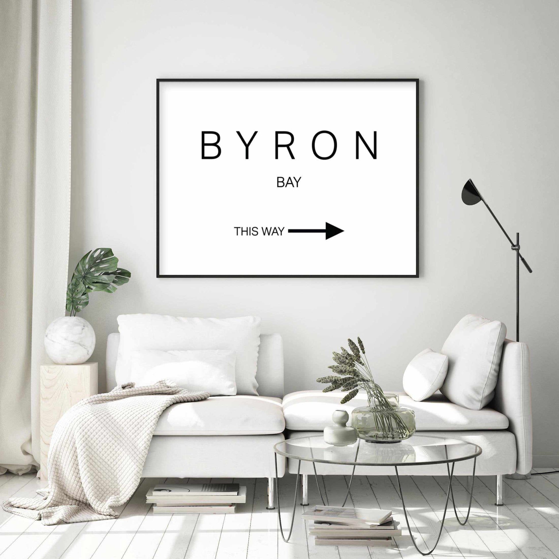 Byron Bay, This Way Art Print-PRINT-Olive et Oriel-Olive et Oriel-Buy-Australian-Art-Prints-Online-with-Olive-et-Oriel-Your-Artwork-Specialists-Austrailia-Decorate-With-Coastal-Photo-Wall-Art-Prints-From-Our-Beach-House-Artwork-Collection-Fine-Poster-and-Framed-Artwork