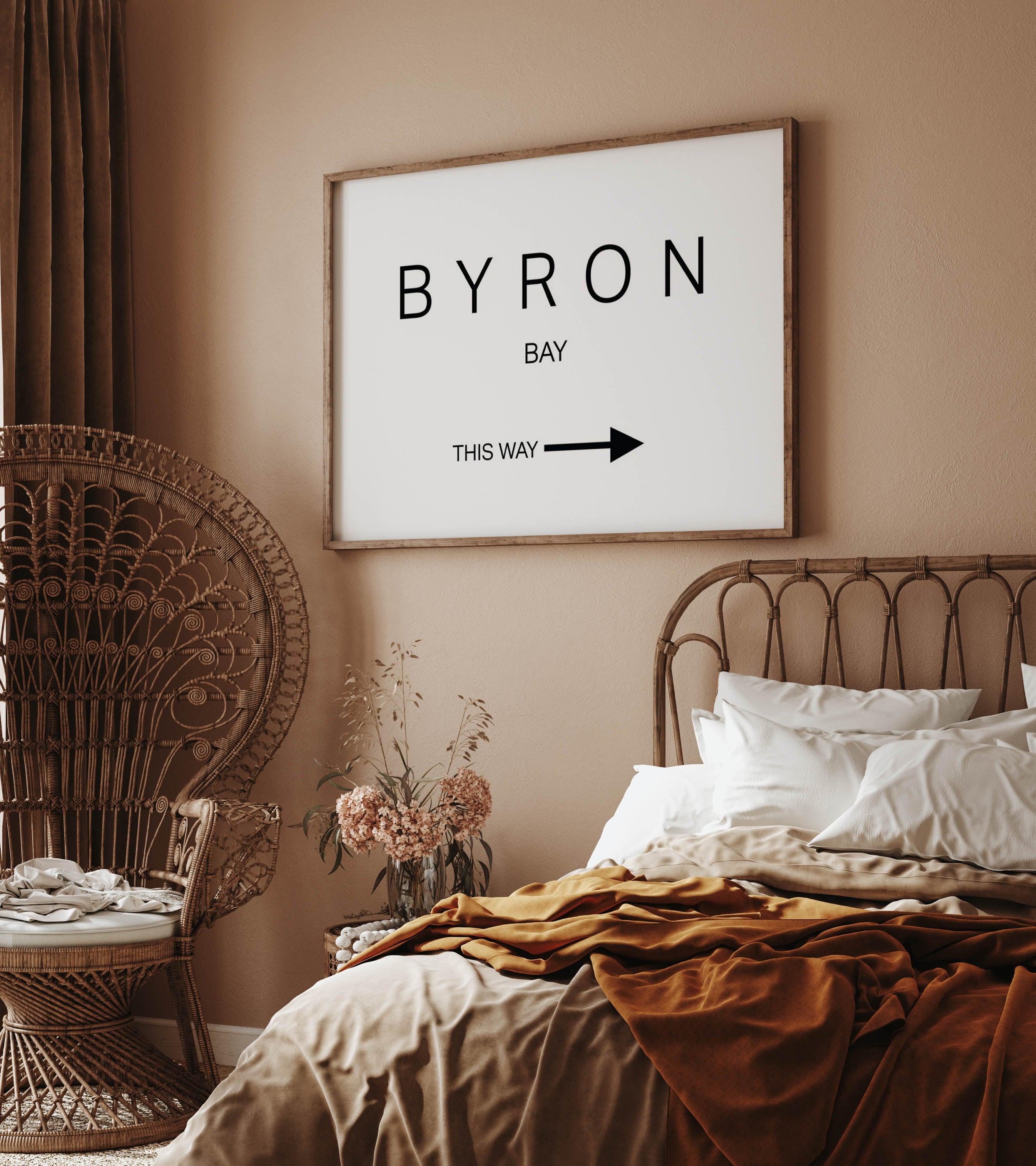 Byron Bay, This Way Art Print-PRINT-Olive et Oriel-Olive et Oriel-Buy-Australian-Art-Prints-Online-with-Olive-et-Oriel-Your-Artwork-Specialists-Austrailia-Decorate-With-Coastal-Photo-Wall-Art-Prints-From-Our-Beach-House-Artwork-Collection-Fine-Poster-and-Framed-Artwork