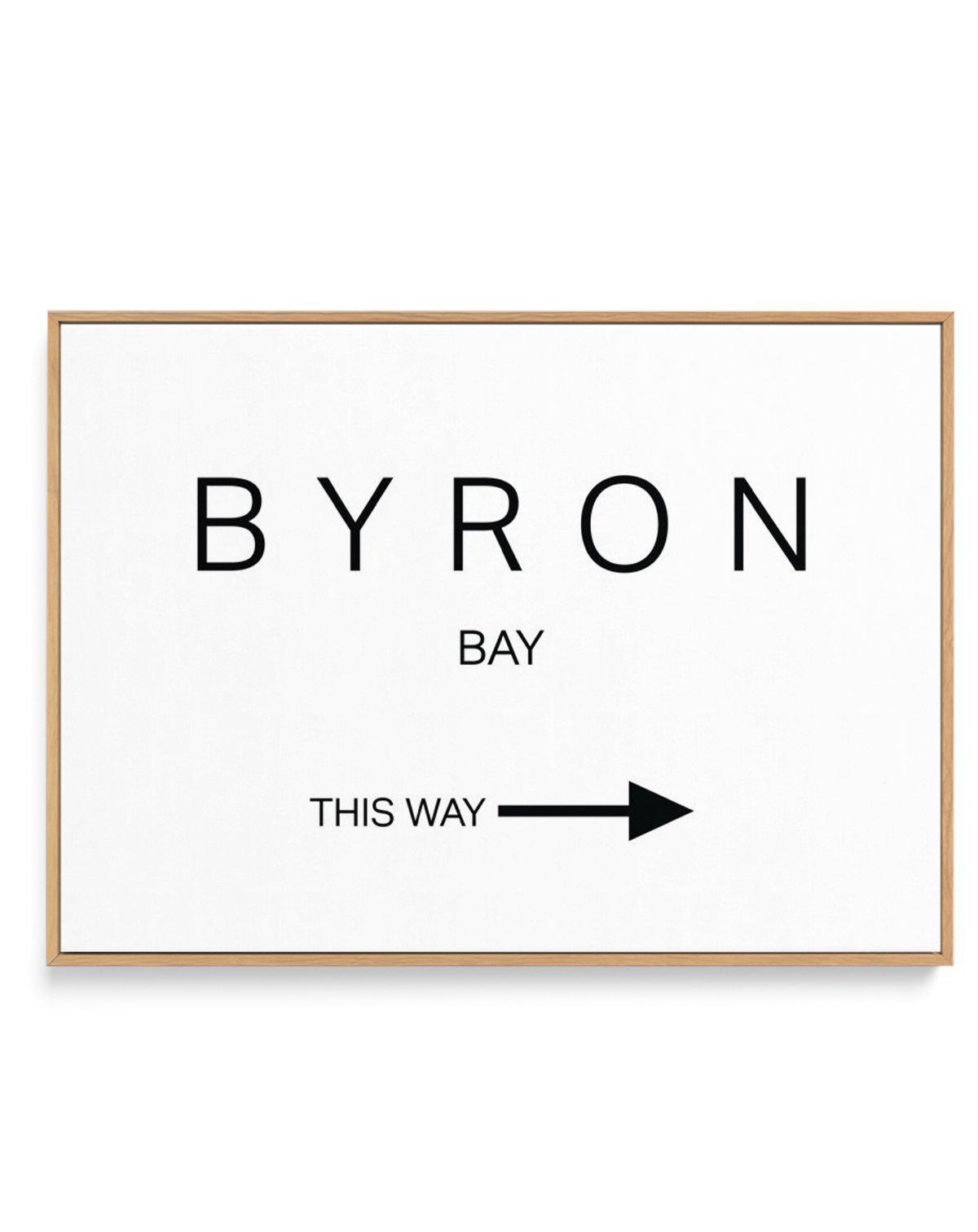 Byron Bay, This Way | Framed Canvas-CANVAS-You can shop wall art online with Olive et Oriel for everything from abstract art to fun kids wall art. Our beautiful modern art prints and canvas art are available from large canvas prints to wall art paintings and our proudly Australian artwork collection offers only the highest quality framed large wall art and canvas art Australia - You can buy fashion photography prints or Hampton print posters and paintings on canvas from Olive et Oriel and have t