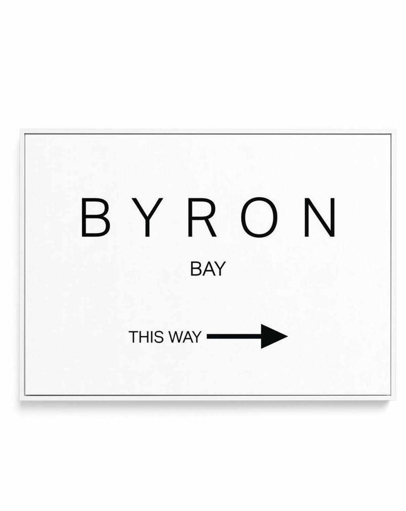 Byron Bay, This Way | Framed Canvas-CANVAS-You can shop wall art online with Olive et Oriel for everything from abstract art to fun kids wall art. Our beautiful modern art prints and canvas art are available from large canvas prints to wall art paintings and our proudly Australian artwork collection offers only the highest quality framed large wall art and canvas art Australia - You can buy fashion photography prints or Hampton print posters and paintings on canvas from Olive et Oriel and have t