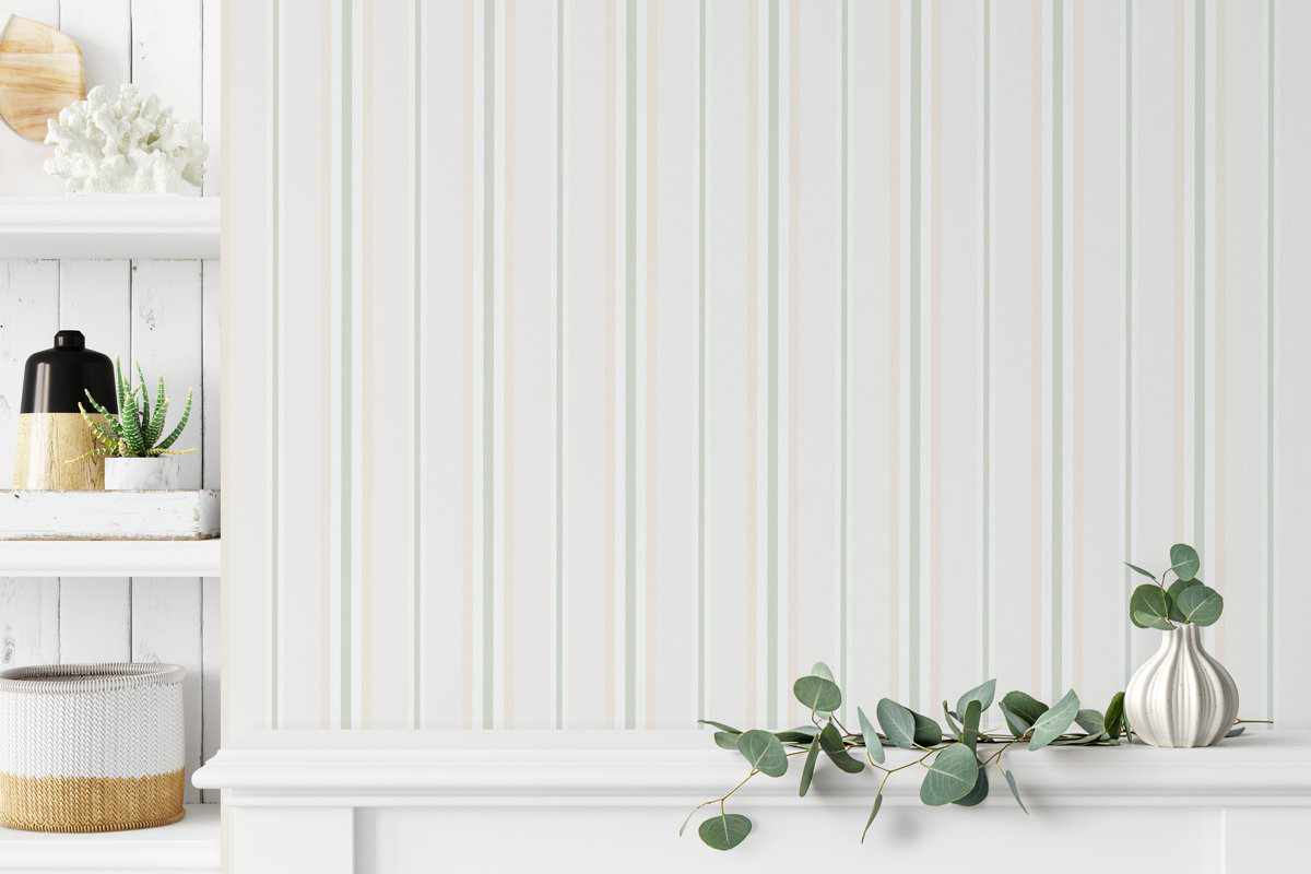 Byron Stripe Wallpaper - Olive et Oriel