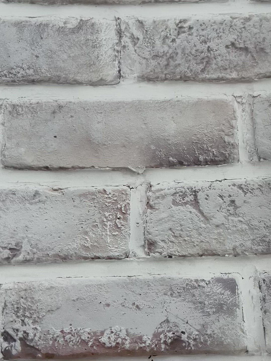 Load video: Lime Washed Brick Wallpaper