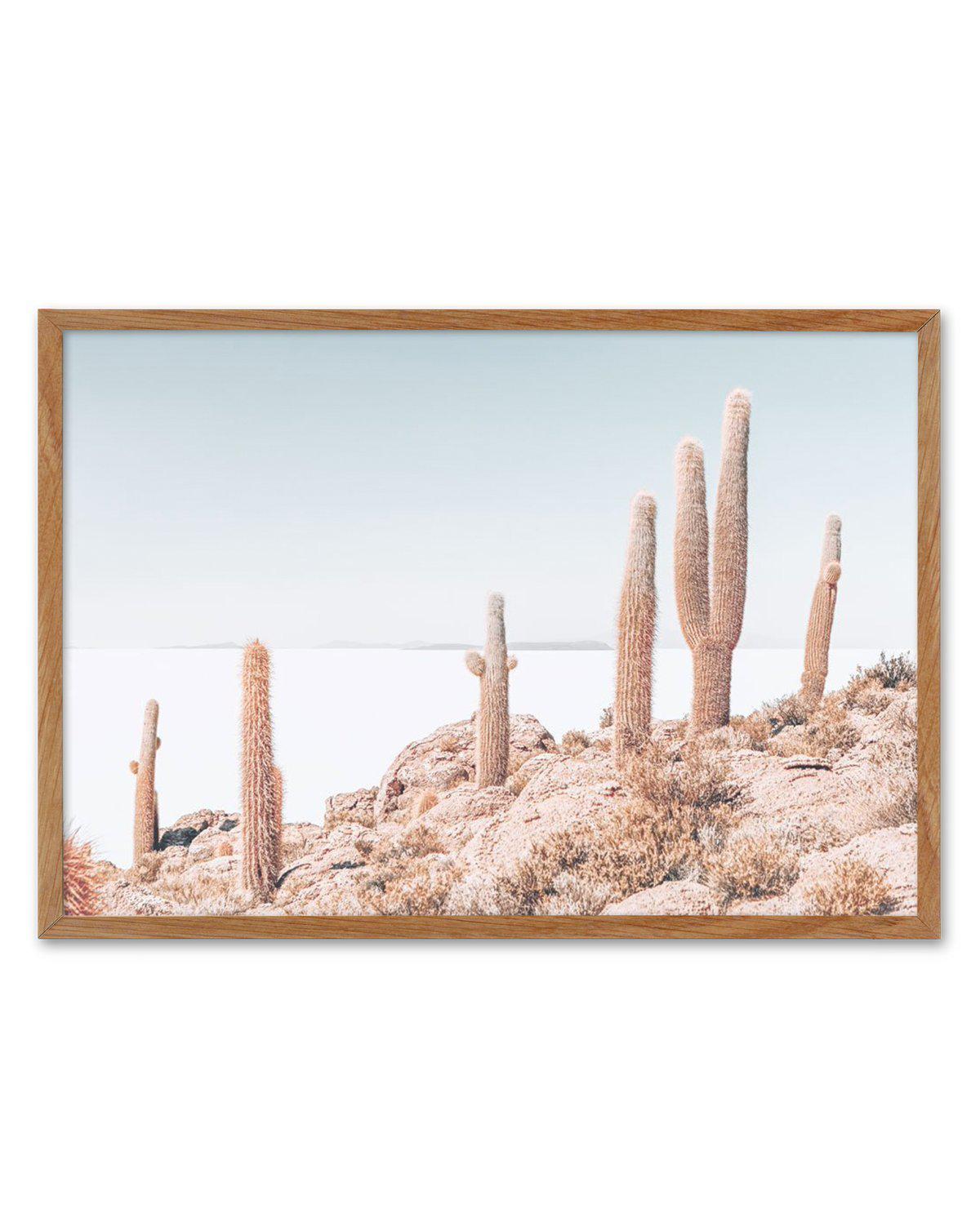 Cactus Island | Bolivia Art Print-PRINT-Olive et Oriel-Olive et Oriel-50x70 cm | 19.6" x 27.5"-Walnut-With White Border-Buy-Australian-Art-Prints-Online-with-Olive-et-Oriel-Your-Artwork-Specialists-Austrailia-Decorate-With-Coastal-Photo-Wall-Art-Prints-From-Our-Beach-House-Artwork-Collection-Fine-Poster-and-Framed-Artwork