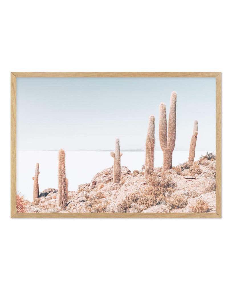 Cactus Island | Bolivia Art Print-PRINT-Olive et Oriel-Olive et Oriel-A5 | 5.8" x 8.3" | 14.8 x 21cm-Oak-With White Border-Buy-Australian-Art-Prints-Online-with-Olive-et-Oriel-Your-Artwork-Specialists-Austrailia-Decorate-With-Coastal-Photo-Wall-Art-Prints-From-Our-Beach-House-Artwork-Collection-Fine-Poster-and-Framed-Artwork