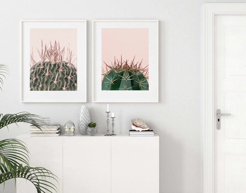 Cactus On Pink I Art Print-PRINT-Olive et Oriel-Olive et Oriel-Buy-Australian-Art-Prints-Online-with-Olive-et-Oriel-Your-Artwork-Specialists-Austrailia-Decorate-With-Coastal-Photo-Wall-Art-Prints-From-Our-Beach-House-Artwork-Collection-Fine-Poster-and-Framed-Artwork
