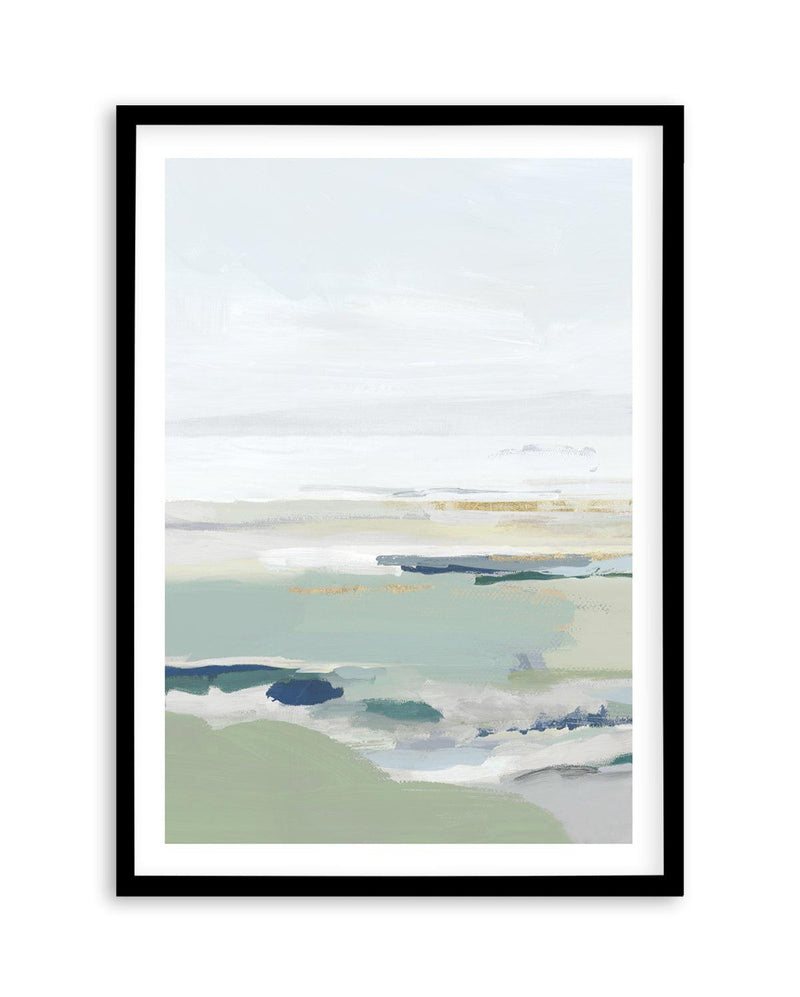 Calm Green Art Print-PRINT-Order sage mint green framed abstract painting wall art prints online with Olive et Oriel Australia
