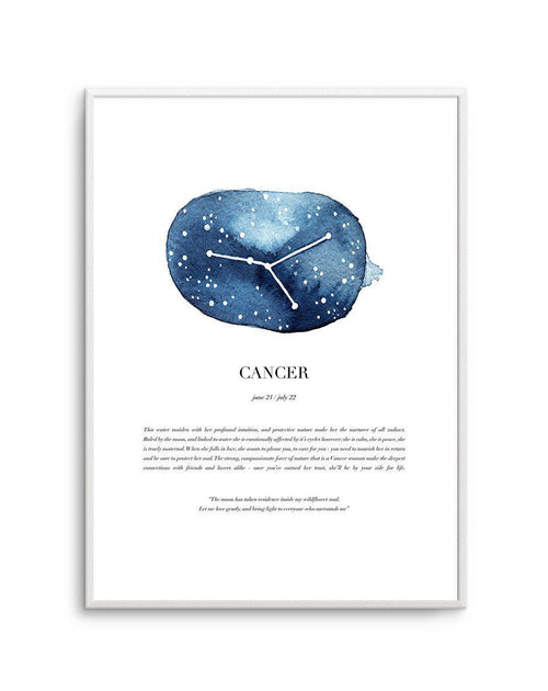 Cancer | Watercolour Zodiac Art Print-PRINT-Olive et Oriel-Olive et Oriel-A5 | 5.8" x 8.3" | 14.8 x 21cm-Unframed Art Print-With White Border-Buy-Australian-Art-Prints-Online-with-Olive-et-Oriel-Your-Artwork-Specialists-Austrailia-Decorate-With-Coastal-Photo-Wall-Art-Prints-From-Our-Beach-House-Artwork-Collection-Fine-Poster-and-Framed-Artwork