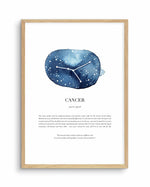 Cancer | Watercolour Zodiac Art Print-PRINT-Olive et Oriel-Olive et Oriel-A5 | 5.8" x 8.3" | 14.8 x 21cm-Oak-With White Border-Buy-Australian-Art-Prints-Online-with-Olive-et-Oriel-Your-Artwork-Specialists-Austrailia-Decorate-With-Coastal-Photo-Wall-Art-Prints-From-Our-Beach-House-Artwork-Collection-Fine-Poster-and-Framed-Artwork