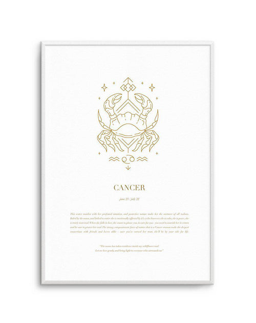 Cancer | Celestial Zodiac Art Print-PRINT-Olive et Oriel-Olive et Oriel-A4 | 8.3" x 11.7" | 21 x 29.7cm-Unframed Art Print-With White Border-Buy-Australian-Art-Prints-Online-with-Olive-et-Oriel-Your-Artwork-Specialists-Austrailia-Decorate-With-Coastal-Photo-Wall-Art-Prints-From-Our-Beach-House-Artwork-Collection-Fine-Poster-and-Framed-Artwork