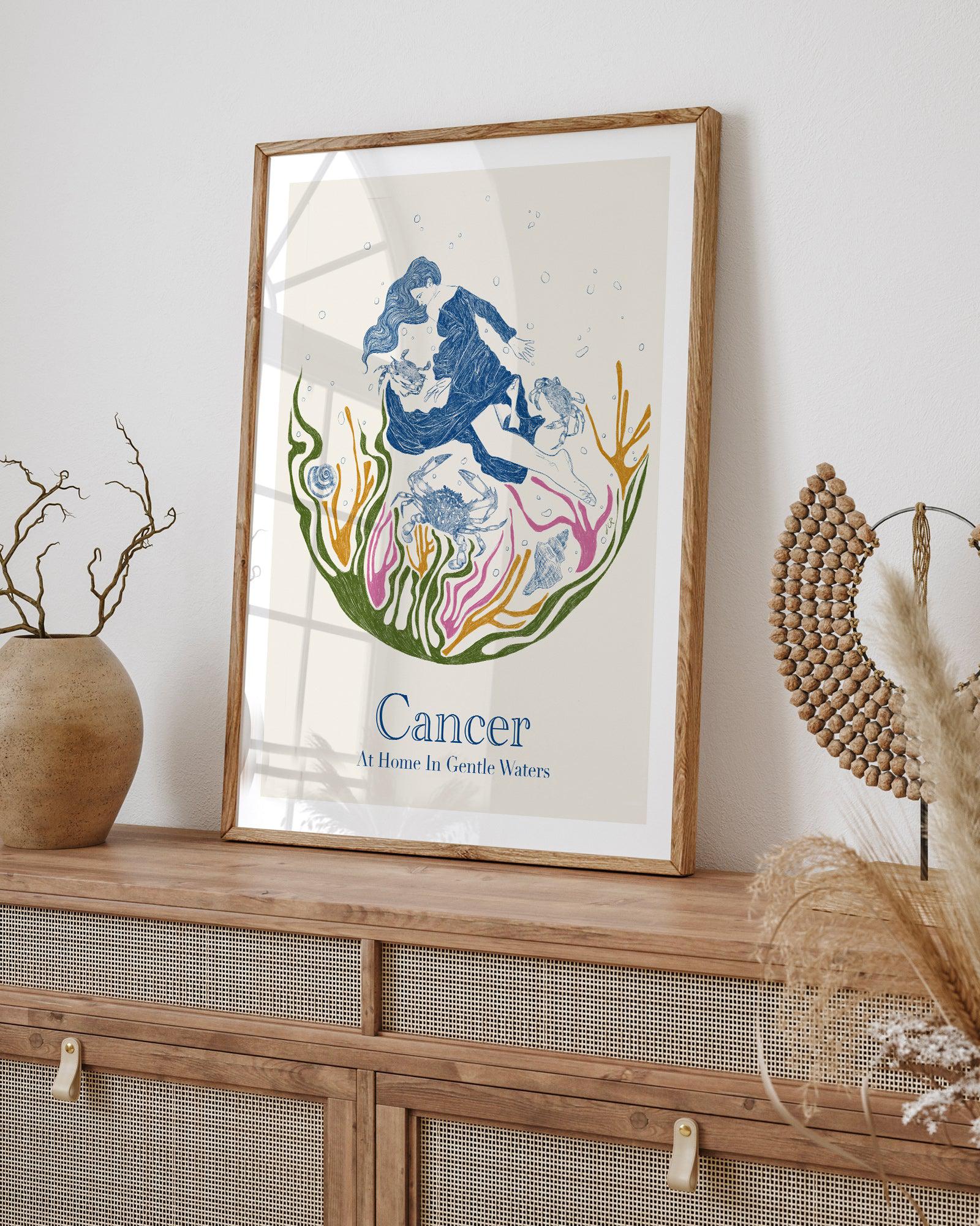 Cancer By Jenny Liz Rome Art Print-PRINT-Olive et Oriel-Olive et Oriel-Buy-Australian-Art-Prints-Online-with-Olive-et-Oriel-Your-Artwork-Specialists-Austrailia-Decorate-With-Coastal-Photo-Wall-Art-Prints-From-Our-Beach-House-Artwork-Collection-Fine-Poster-and-Framed-Artwork