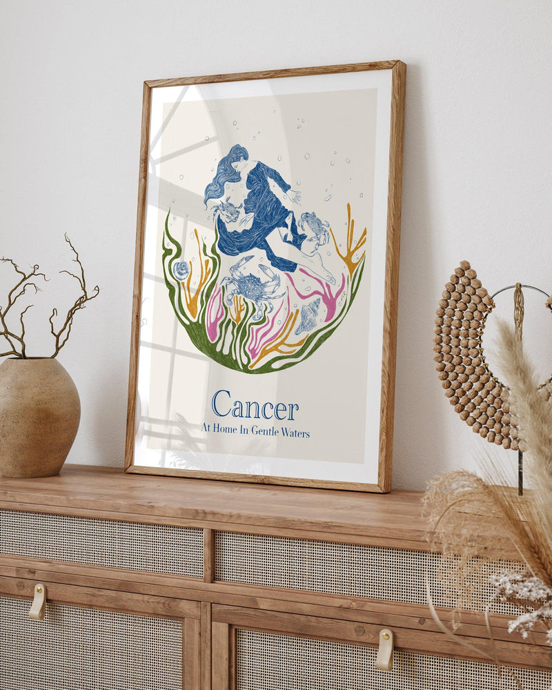 Cancer By Jenny Liz Rome Art Print-PRINT-Olive et Oriel-Olive et Oriel-Buy-Australian-Art-Prints-Online-with-Olive-et-Oriel-Your-Artwork-Specialists-Austrailia-Decorate-With-Coastal-Photo-Wall-Art-Prints-From-Our-Beach-House-Artwork-Collection-Fine-Poster-and-Framed-Artwork