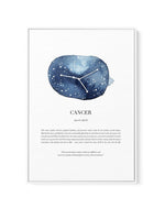 Cancer | Watercolour Zodiac | Framed Canvas-CANVAS-You can shop wall art online with Olive et Oriel for everything from abstract art to fun kids wall art. Our beautiful modern art prints and canvas art are available from large canvas prints to wall art paintings and our proudly Australian artwork collection offers only the highest quality framed large wall art and canvas art Australia - You can buy fashion photography prints or Hampton print posters and paintings on canvas from Olive et Oriel an