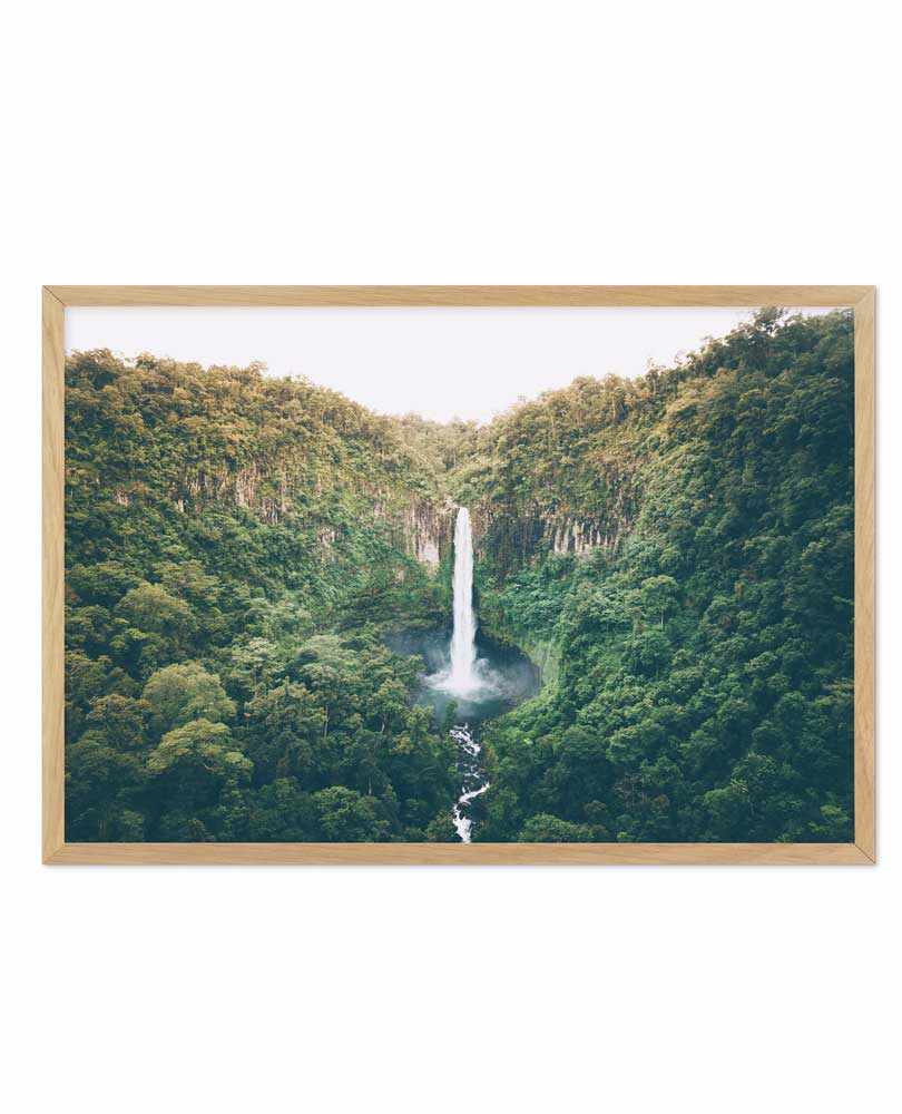 Cannabullen Waterfall Art Print-PRINT-Olive et Oriel-Olive et Oriel-A5 | 5.8" x 8.3" | 14.8 x 21cm-Oak-With White Border-Buy-Australian-Art-Prints-Online-with-Olive-et-Oriel-Your-Artwork-Specialists-Austrailia-Decorate-With-Coastal-Photo-Wall-Art-Prints-From-Our-Beach-House-Artwork-Collection-Fine-Poster-and-Framed-Artwork