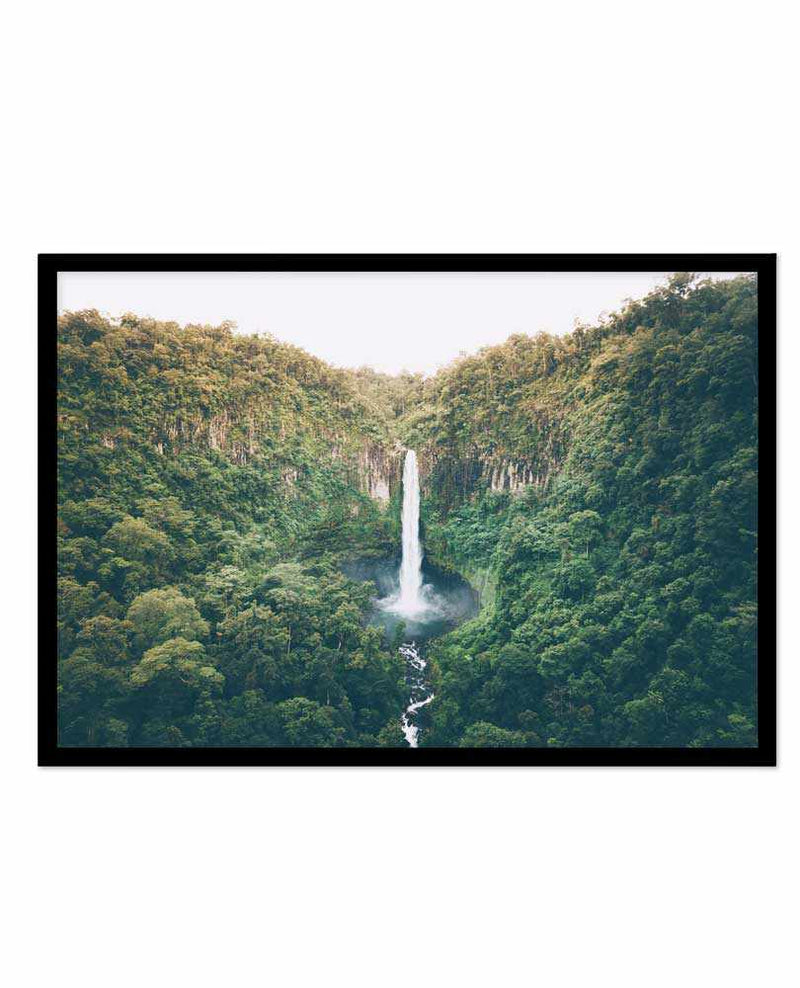 Cannabullen Waterfall Art Print-PRINT-Olive et Oriel-Olive et Oriel-A5 | 5.8" x 8.3" | 14.8 x 21cm-Black-With White Border-Buy-Australian-Art-Prints-Online-with-Olive-et-Oriel-Your-Artwork-Specialists-Austrailia-Decorate-With-Coastal-Photo-Wall-Art-Prints-From-Our-Beach-House-Artwork-Collection-Fine-Poster-and-Framed-Artwork