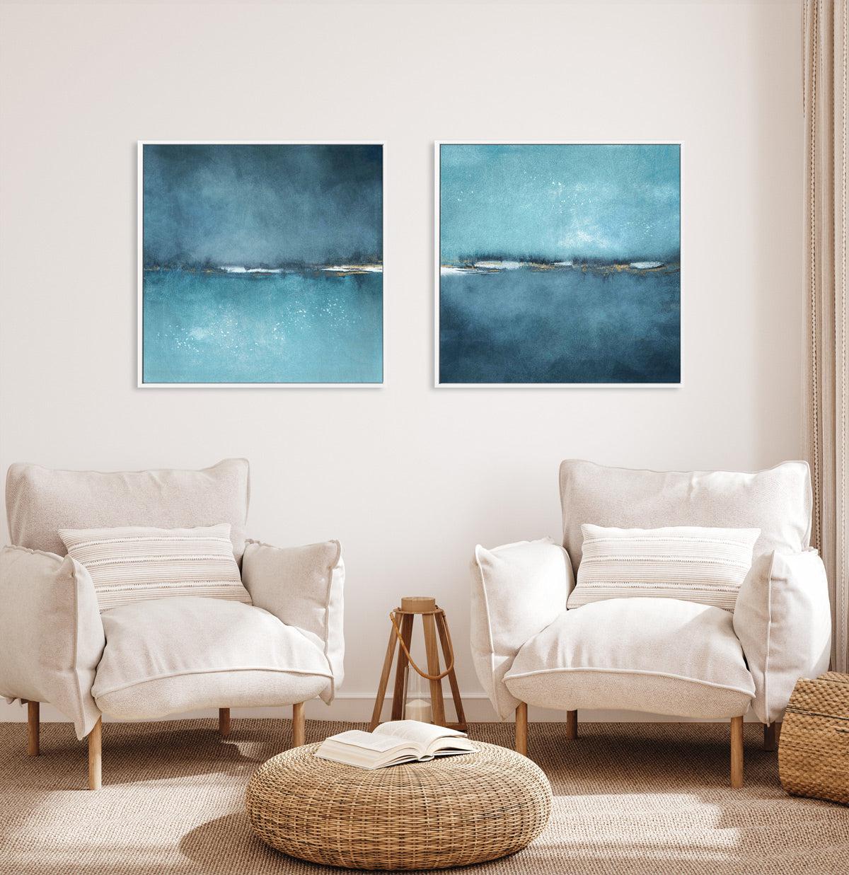 Cerulean Study No 1 SQ Framed Canvas-CANVAS-You can shop wall art online with Olive et Oriel for everything from abstract art to fun kids wall art. Our beautiful modern art prints and canvas art are available from large canvas prints to wall art paintings and our proudly Australian artwork collection offers only the highest quality framed large wall art and canvas art Australia - You can buy fashion photography prints or Hampton print posters and paintings on canvas from Olive et Oriel and have 