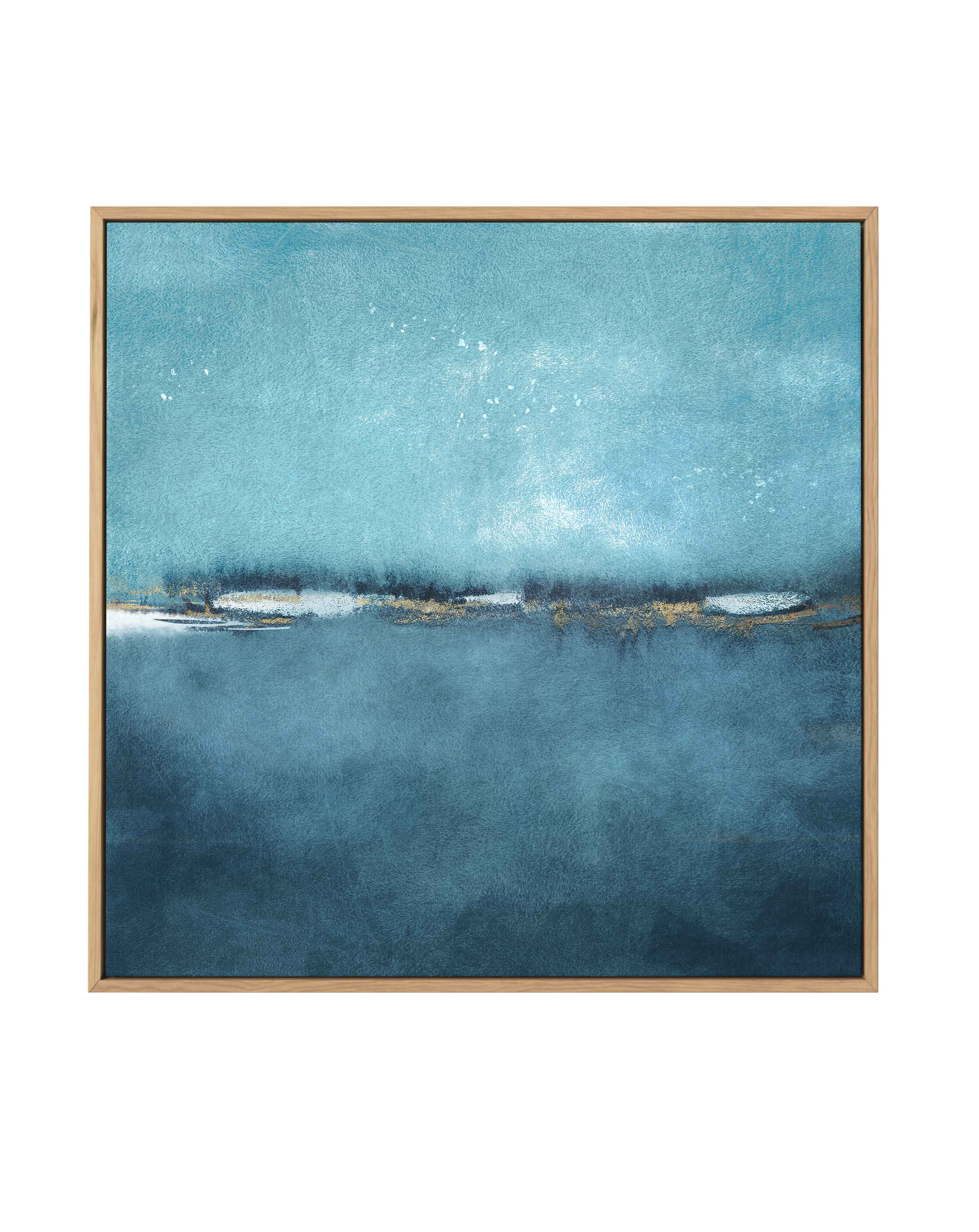 Cerulean Study No 2 SQ Framed Canvas Art Print