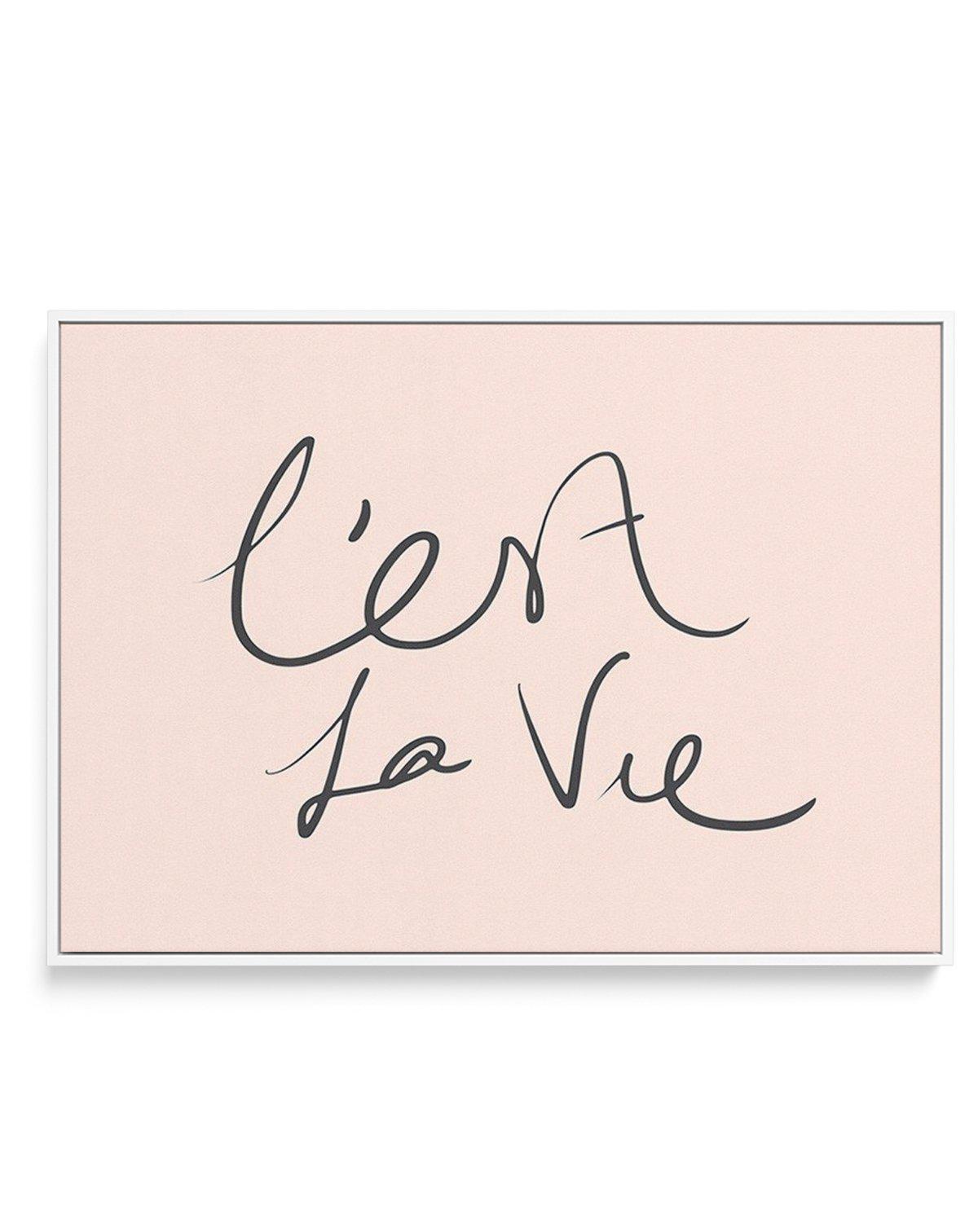 C'est La Vie 2.0 | Framed Canvas-CANVAS-You can shop wall art online with Olive et Oriel for everything from abstract art to fun kids wall art. Our beautiful modern art prints and canvas art are available from large canvas prints to wall art paintings and our proudly Australian artwork collection offers only the highest quality framed large wall art and canvas art Australia - You can buy fashion photography prints or Hampton print posters and paintings on canvas from Olive et Oriel and have them