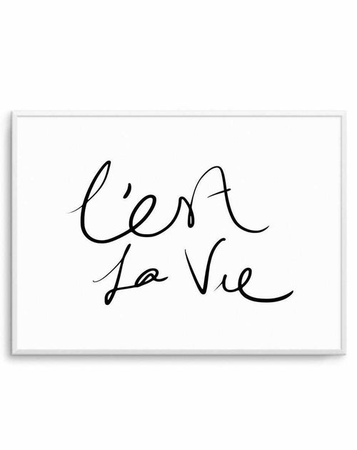 C'est La Vie B&W Art Print-PRINT-Olive et Oriel-Olive et Oriel-A5 | 5.8" x 8.3" | 14.8 x 21cm-Unframed Art Print-With White Border-Buy-Australian-Art-Prints-Online-with-Olive-et-Oriel-Your-Artwork-Specialists-Austrailia-Decorate-With-Coastal-Photo-Wall-Art-Prints-From-Our-Beach-House-Artwork-Collection-Fine-Poster-and-Framed-Artwork