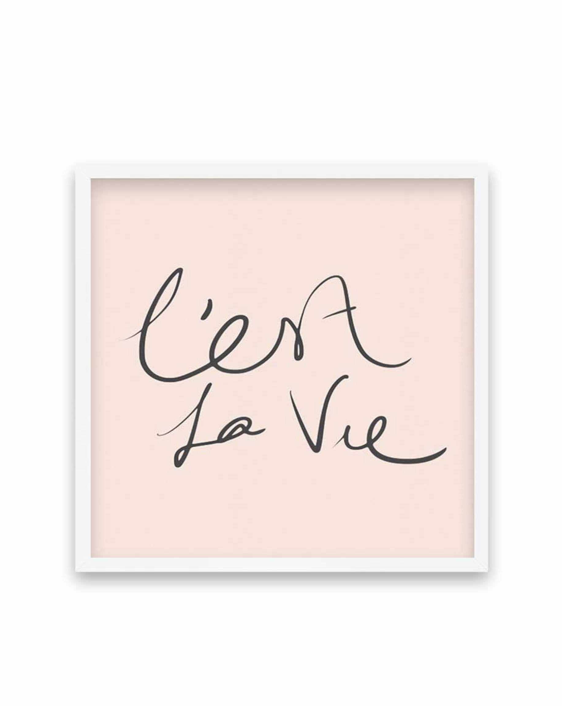 C'est La Vie Blush | SQ Art Print-PRINT-Olive et Oriel-Olive et Oriel-70x70 cm | 27.5" x 27.5"-White-With White Border-Buy-Australian-Art-Prints-Online-with-Olive-et-Oriel-Your-Artwork-Specialists-Austrailia-Decorate-With-Coastal-Photo-Wall-Art-Prints-From-Our-Beach-House-Artwork-Collection-Fine-Poster-and-Framed-Artwork