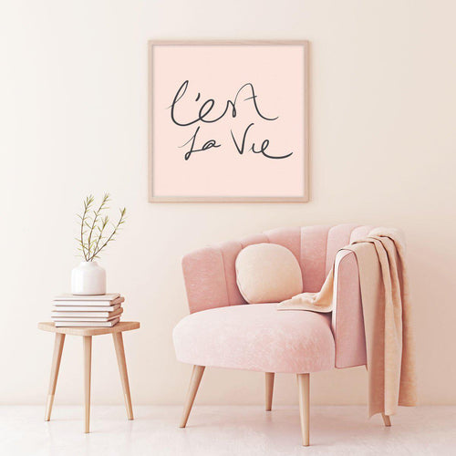 C'est La Vie Blush | SQ Art Print-PRINT-Olive et Oriel-Olive et Oriel-Buy-Australian-Art-Prints-Online-with-Olive-et-Oriel-Your-Artwork-Specialists-Austrailia-Decorate-With-Coastal-Photo-Wall-Art-Prints-From-Our-Beach-House-Artwork-Collection-Fine-Poster-and-Framed-Artwork