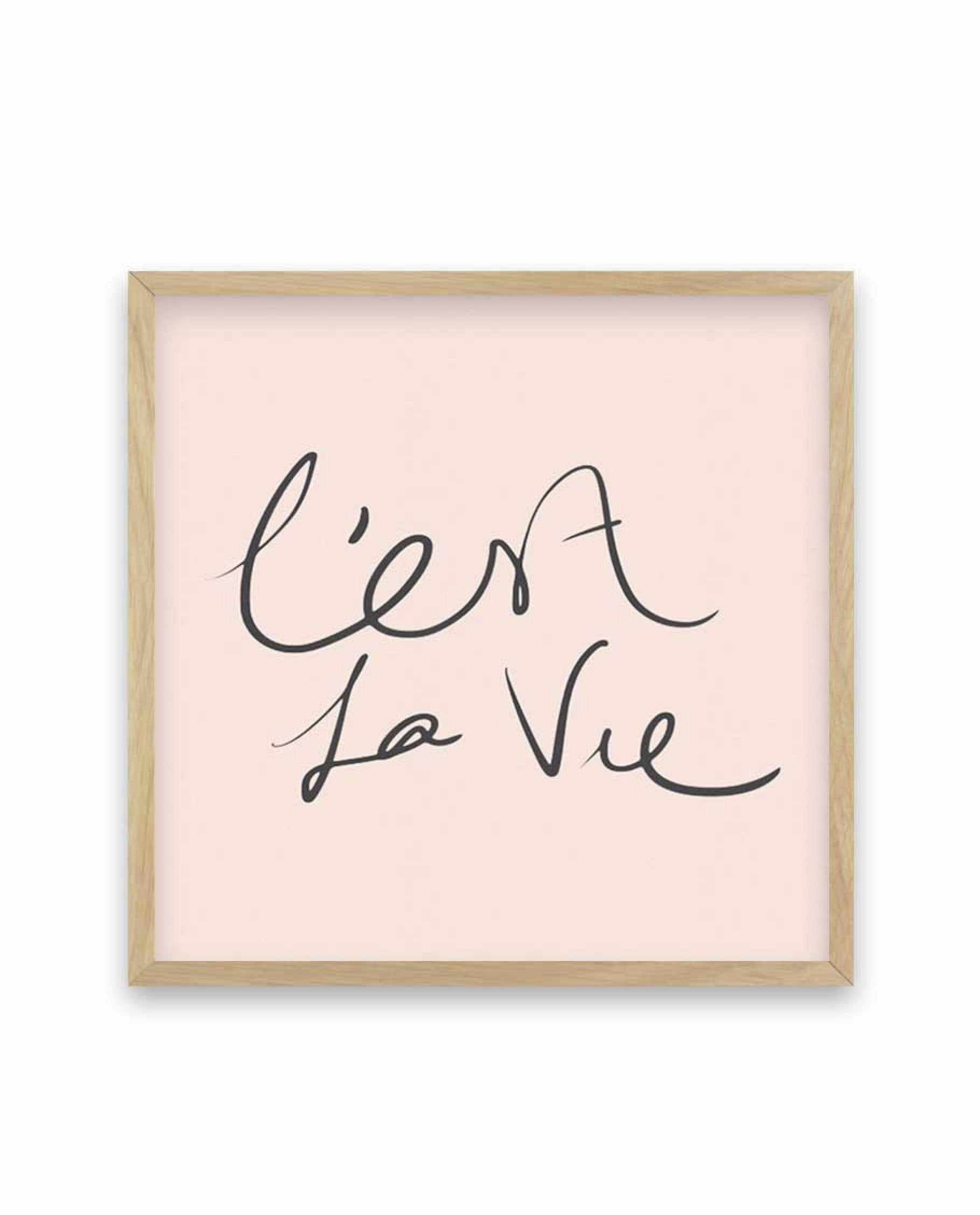 C'est La Vie Blush | SQ Art Print-PRINT-Olive et Oriel-Olive et Oriel-70x70 cm | 27.5" x 27.5"-Oak-With White Border-Buy-Australian-Art-Prints-Online-with-Olive-et-Oriel-Your-Artwork-Specialists-Austrailia-Decorate-With-Coastal-Photo-Wall-Art-Prints-From-Our-Beach-House-Artwork-Collection-Fine-Poster-and-Framed-Artwork